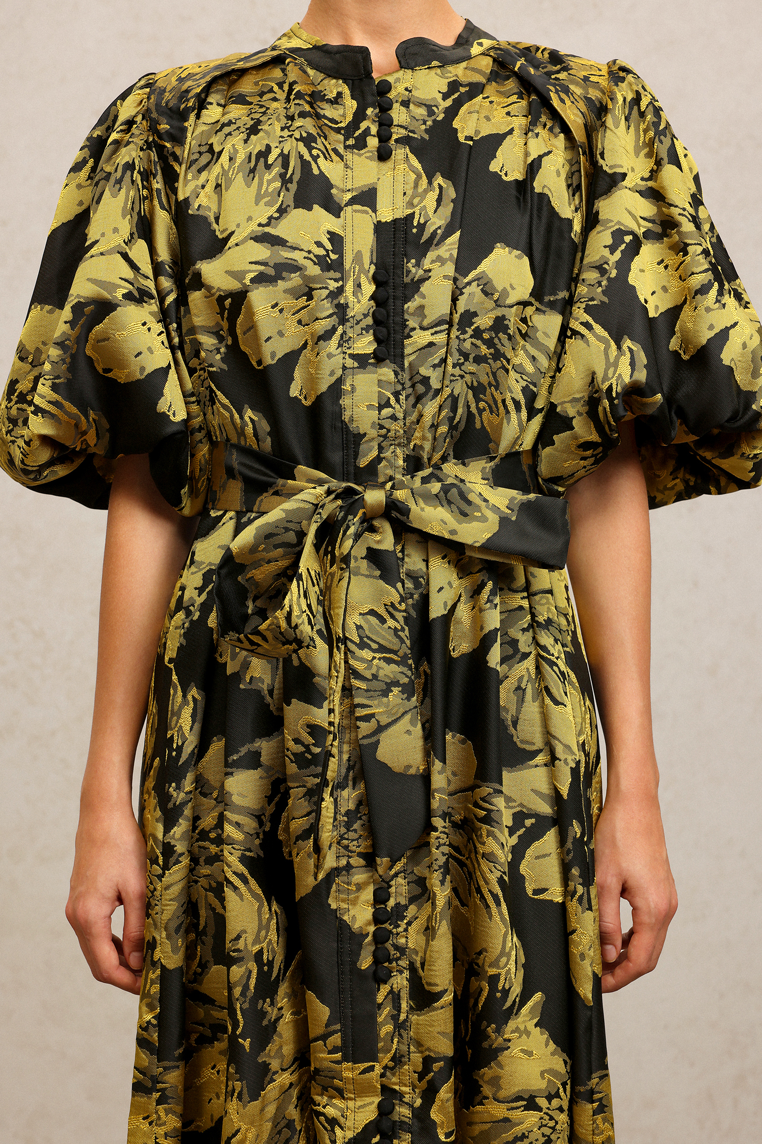 Jaca Puff Sleeves Maxi Dress