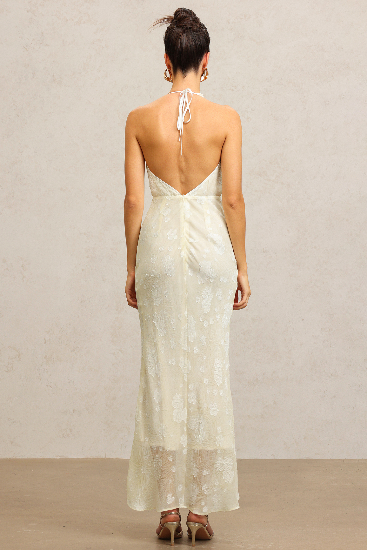 Ella Sleeveless Folds Maxi Dress