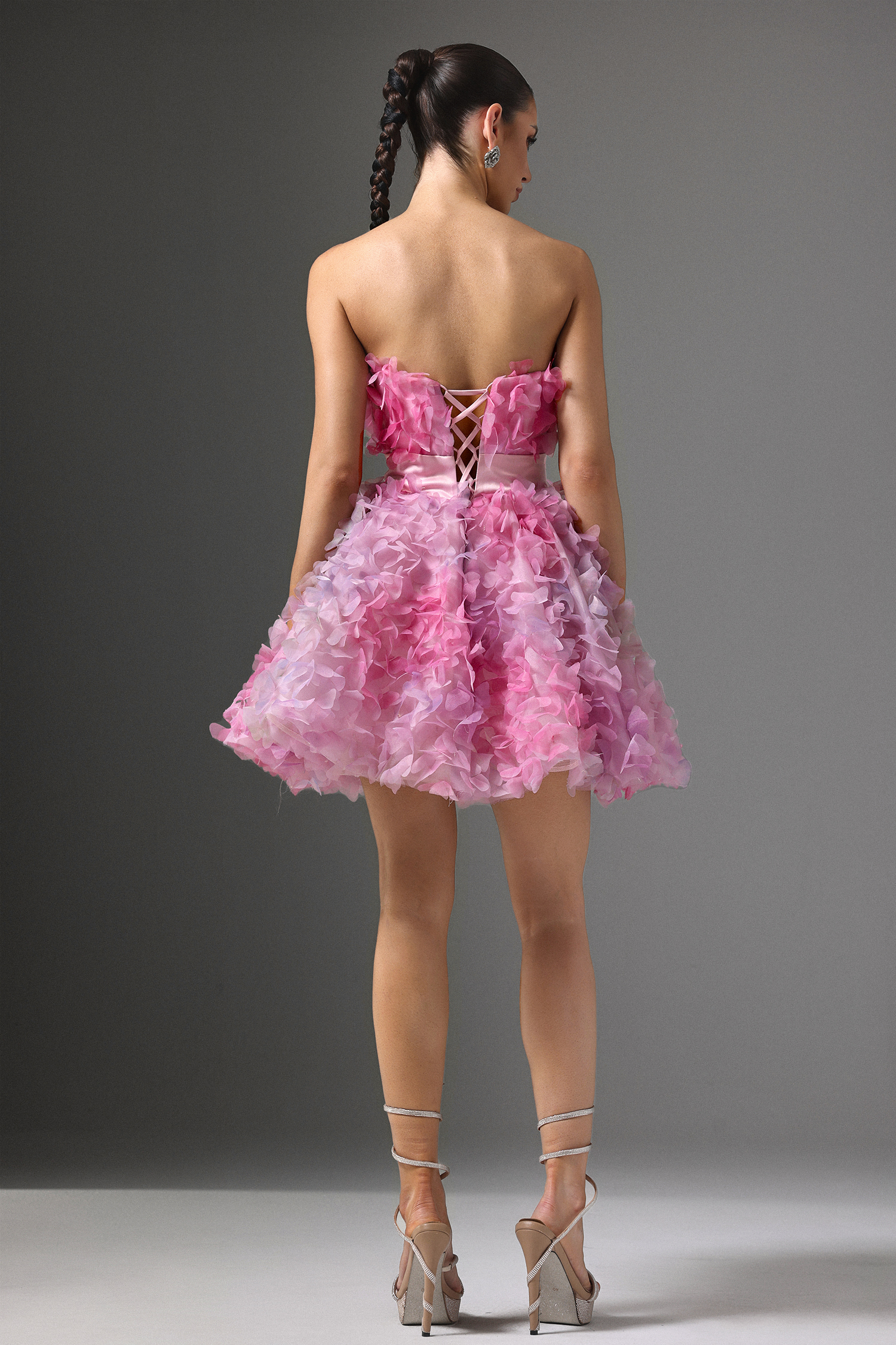 Lisa Strapless Floral Mini Dress