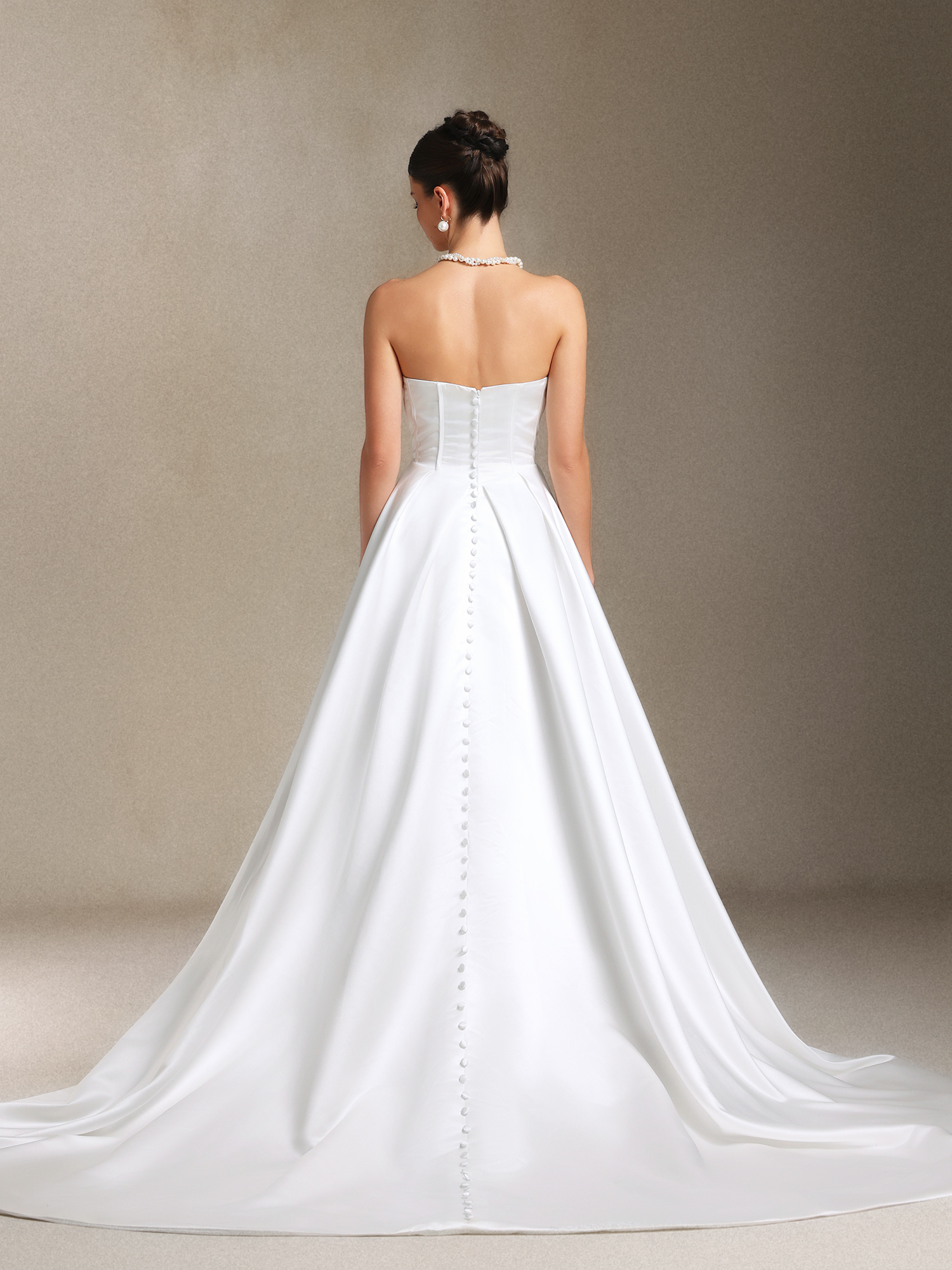 Waza Chest smearing Fish bone Trailing maxi wedding dress