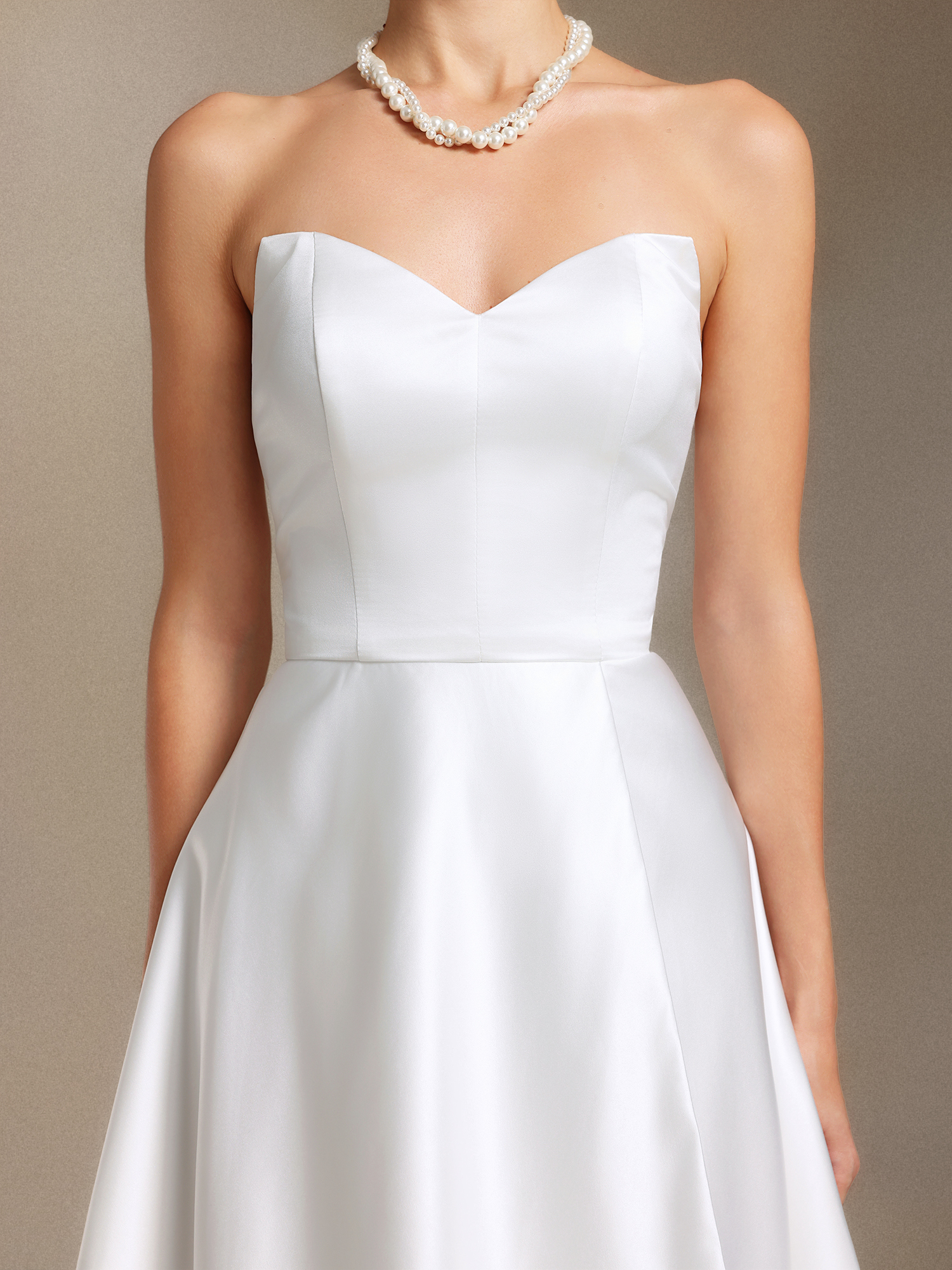 Roie Chest smearing Slit tail Maxi wedding dress