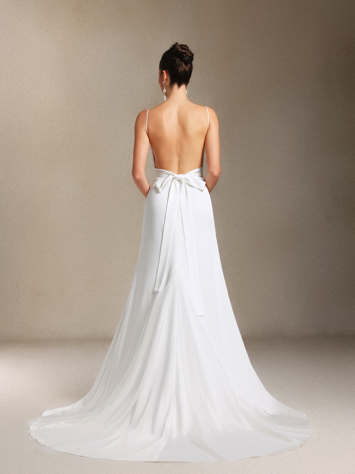 Jolie Sling Backless Trailing maxi wedding dress