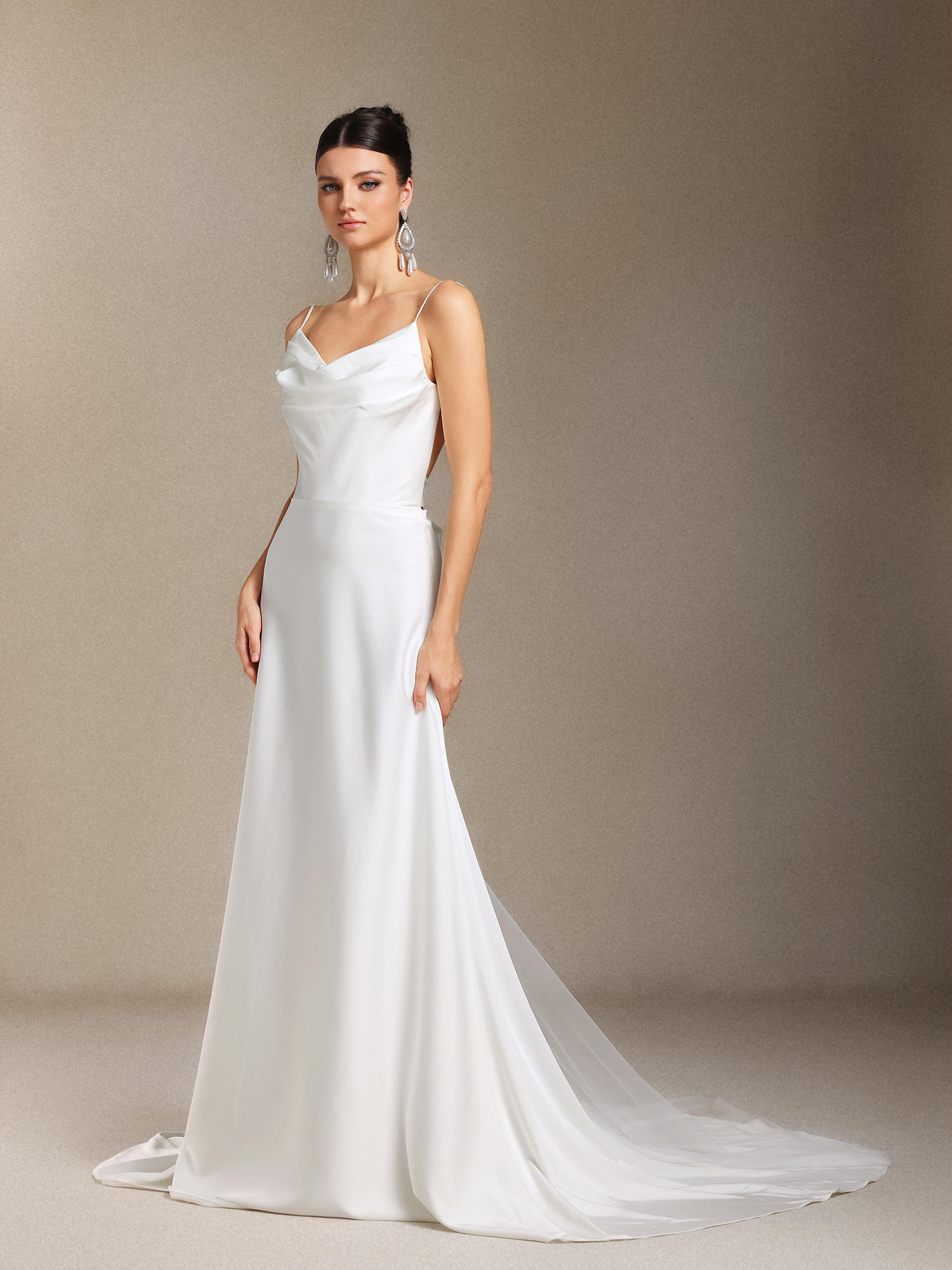 Jolie Sling Backless Trailing maxi wedding dress