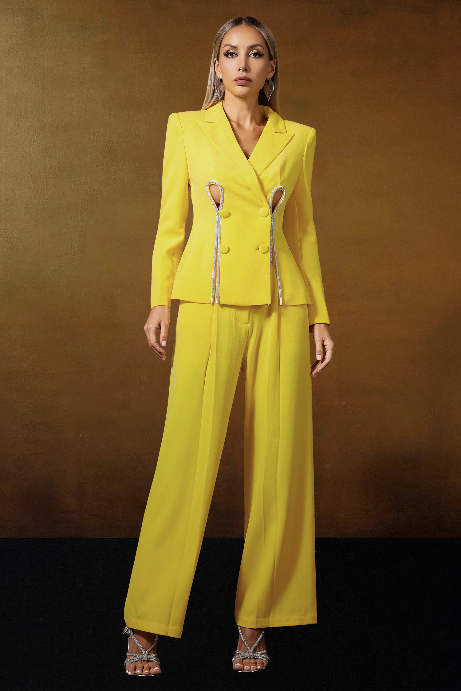 Kuhany Cut Out Blazer Set – Bellabarnett