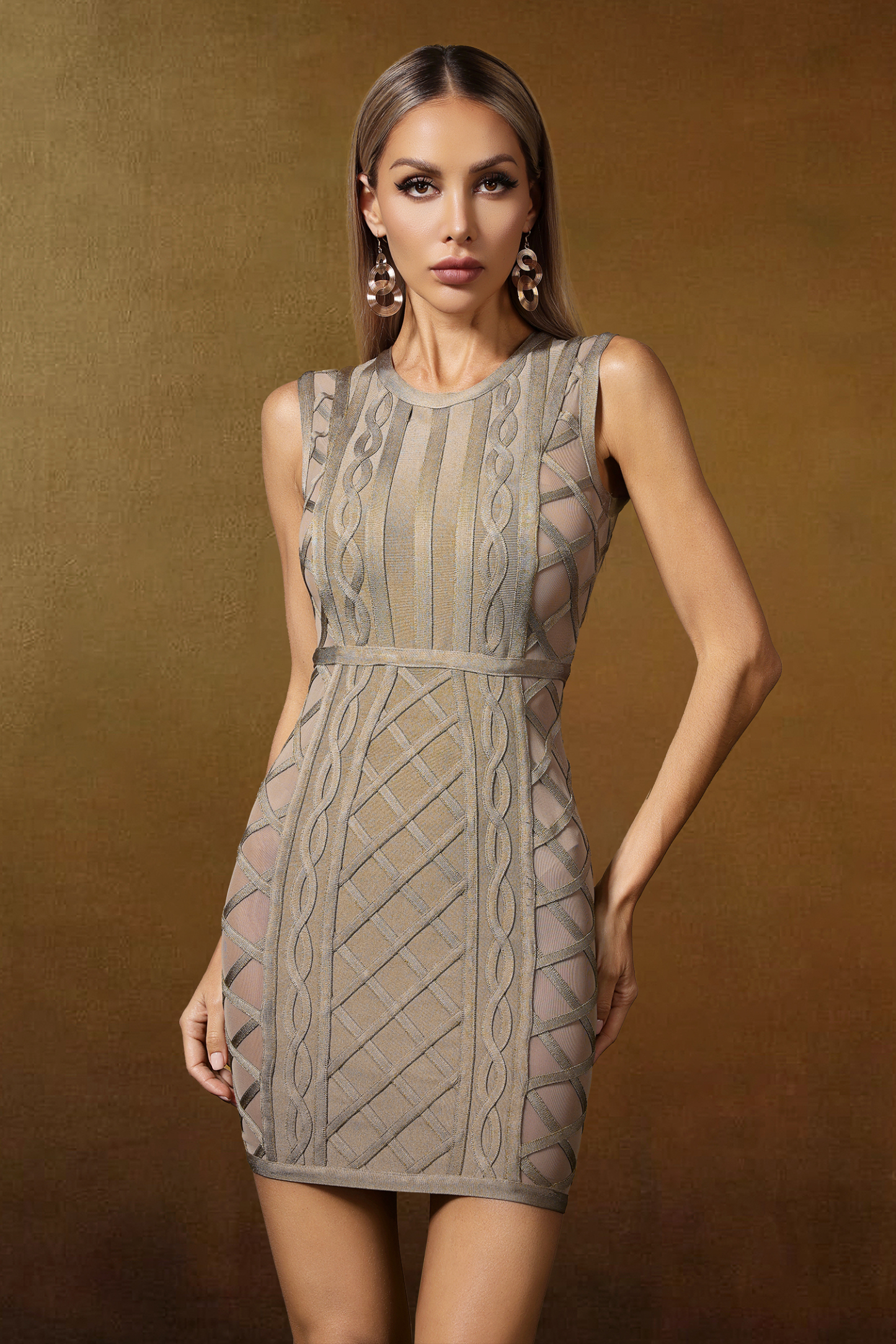 Hella Sleeveless Bandage Mini Dress