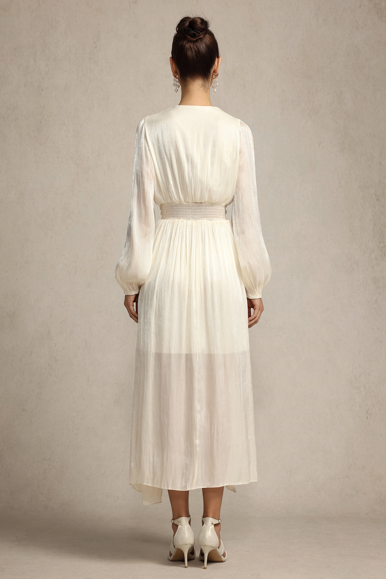 Doma Long Sleeves Folds Maxi Dress