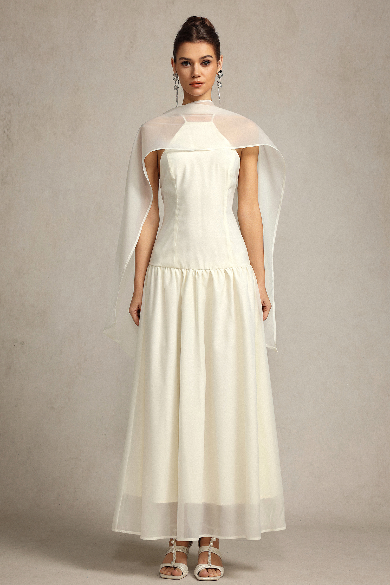 Omega Sleeveless Streamer Maxi Dress