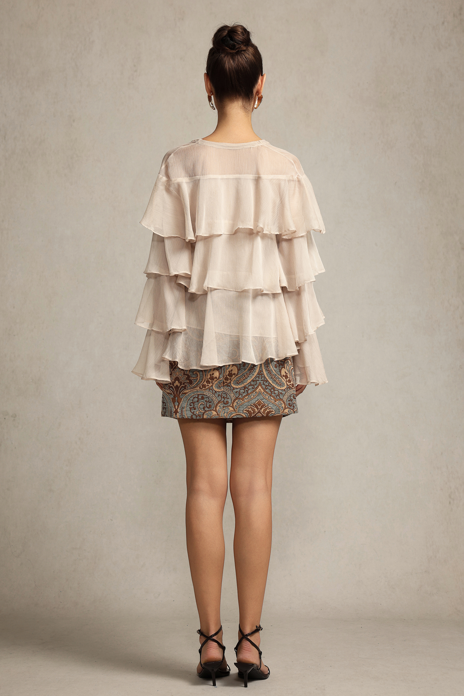 Wanda Long Sleeves Folds Top