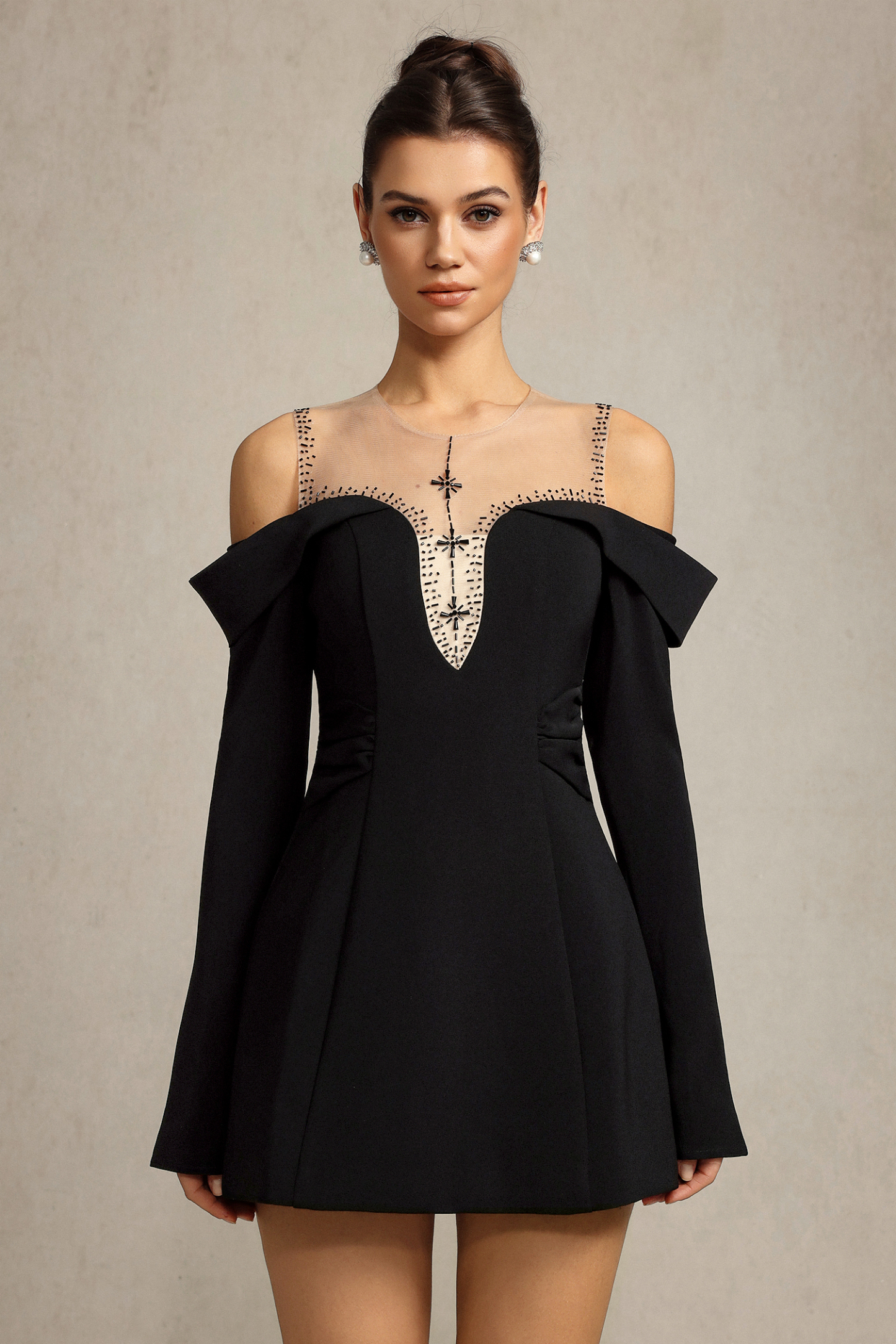 Lucille Long Sleeves Mini Dress