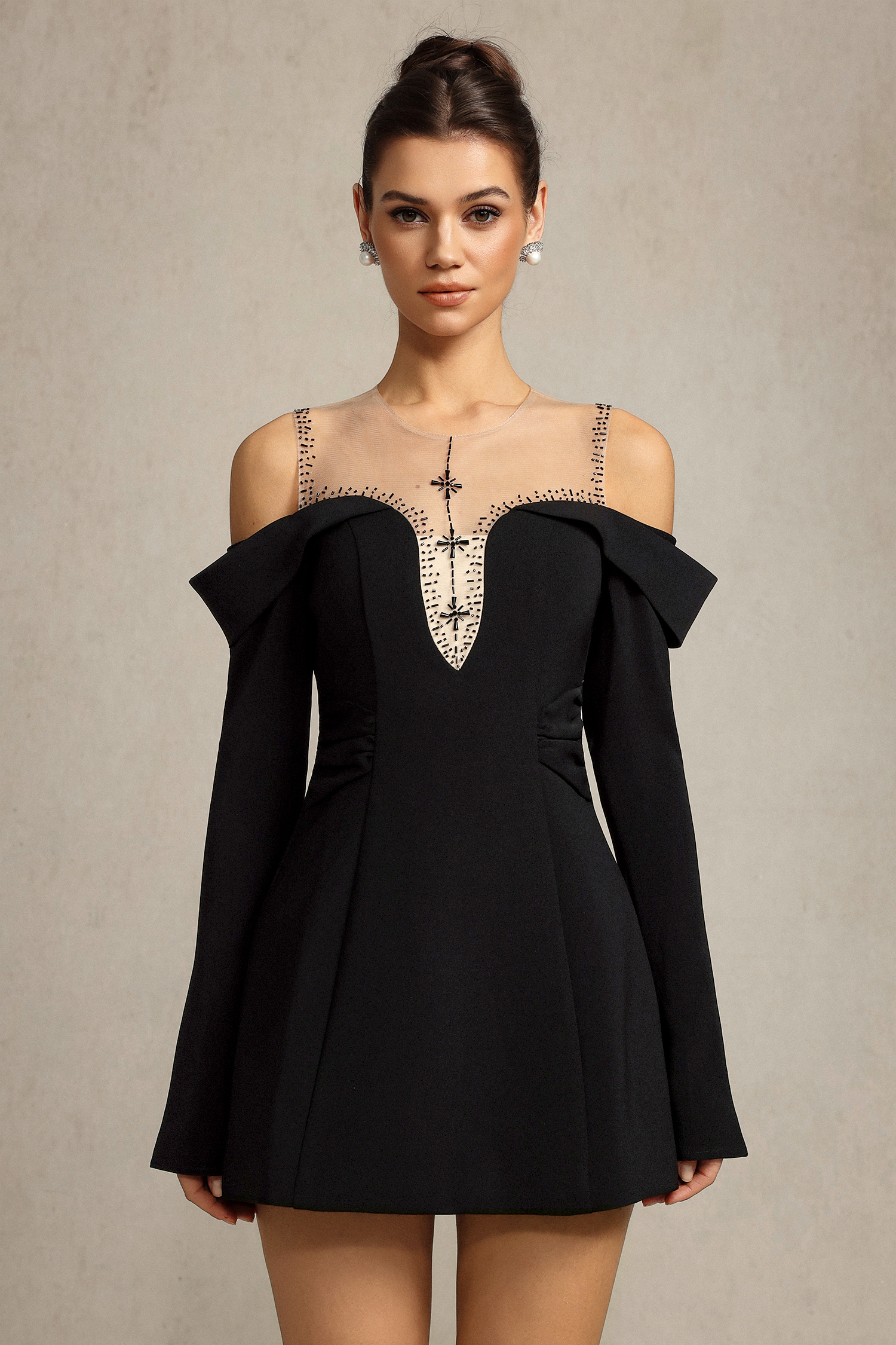 Lucille Long Sleeves Mini Dress