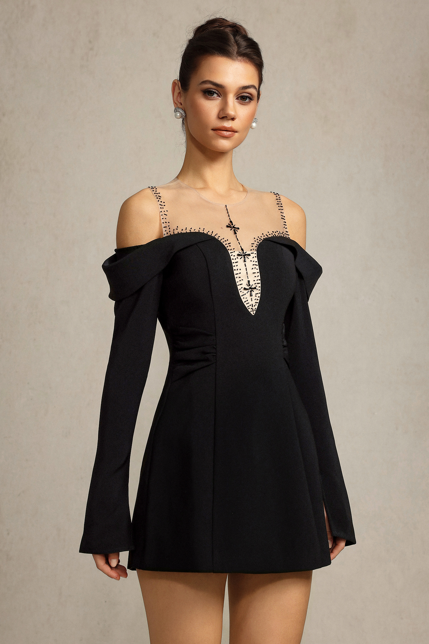 Lucille Long Sleeves Mini Dress