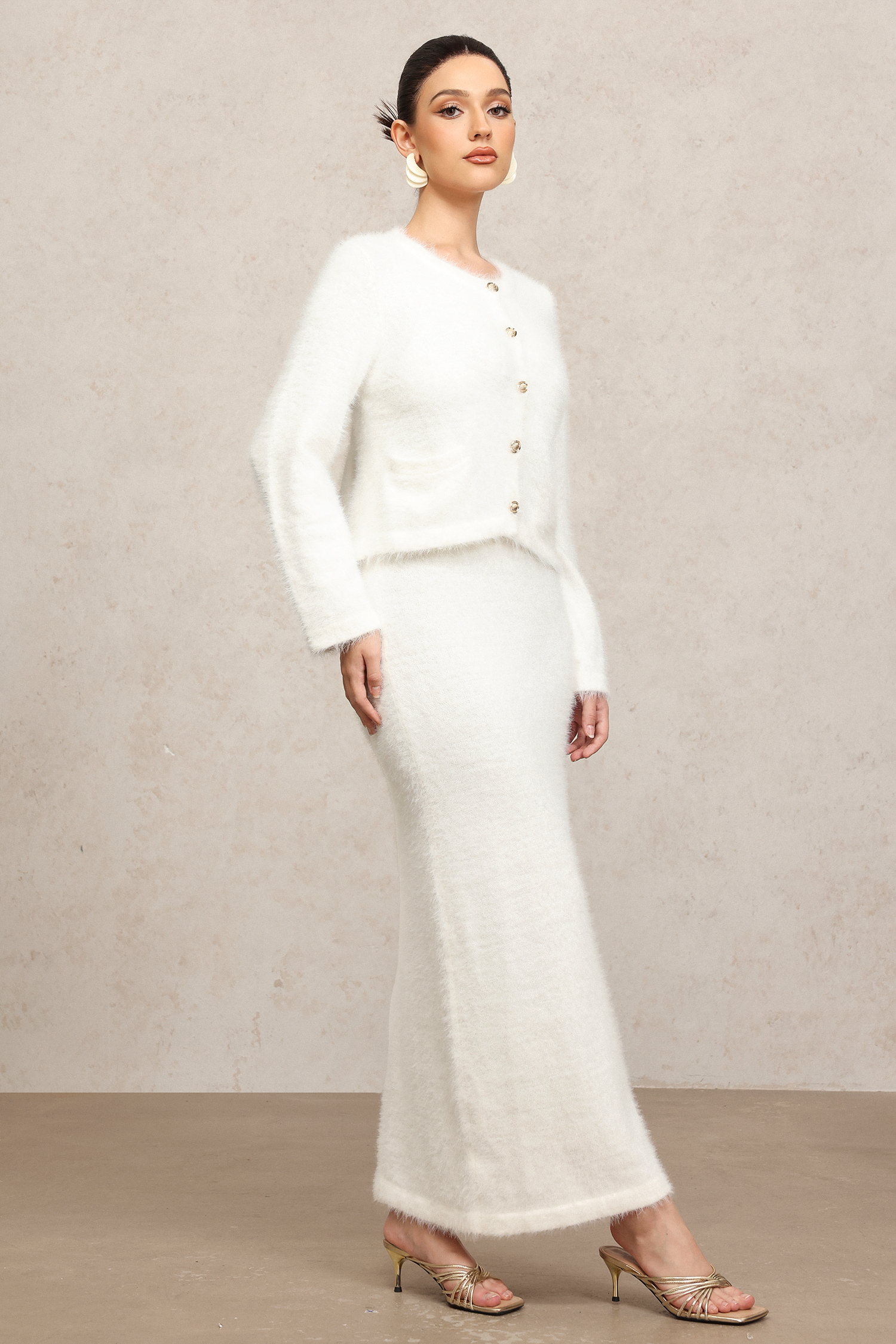 Kimmi Long Sleeves Top And Skirt Two-Piece Set