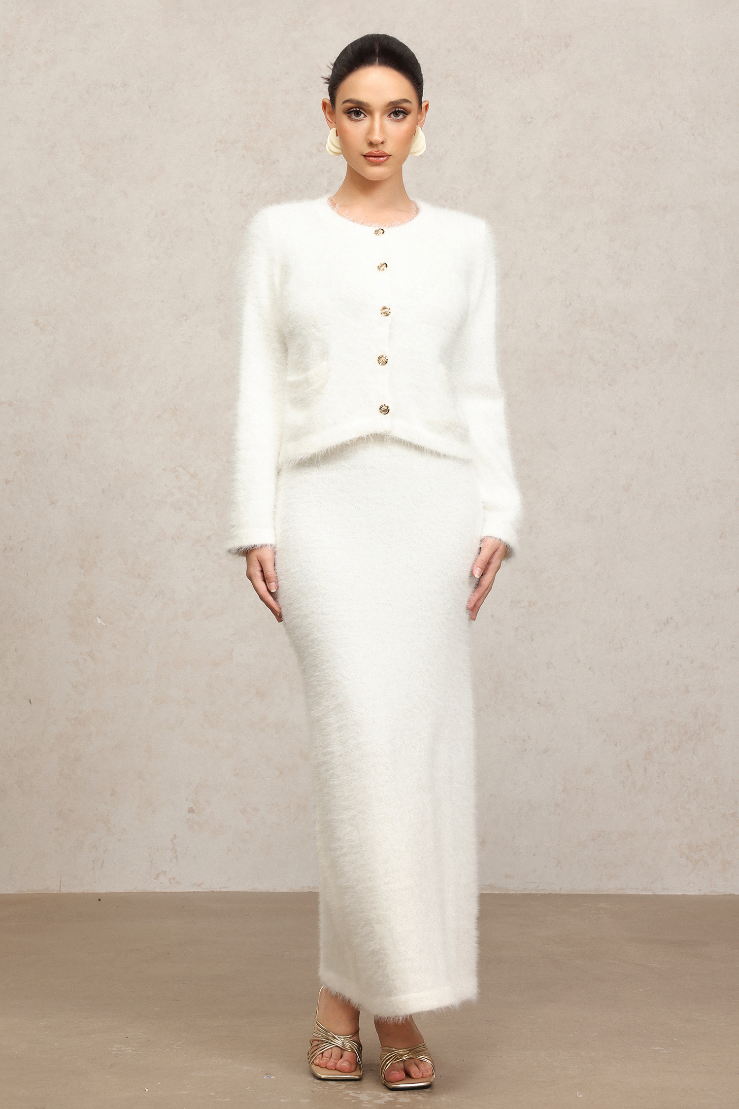 Kimmi Long Sleeves Top And Skirt Two-Piece Set