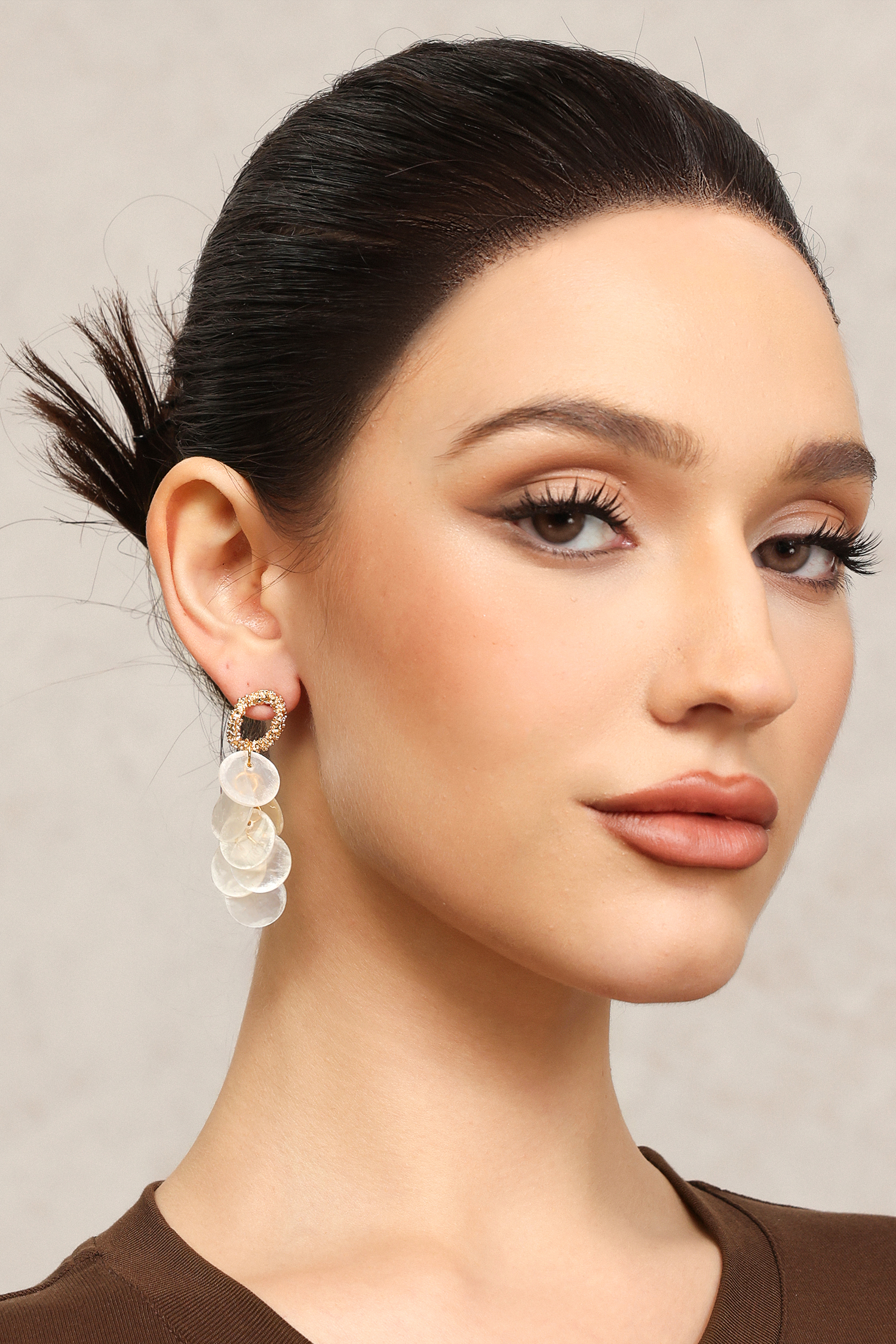 Gaia Wafer Tassels Earrings