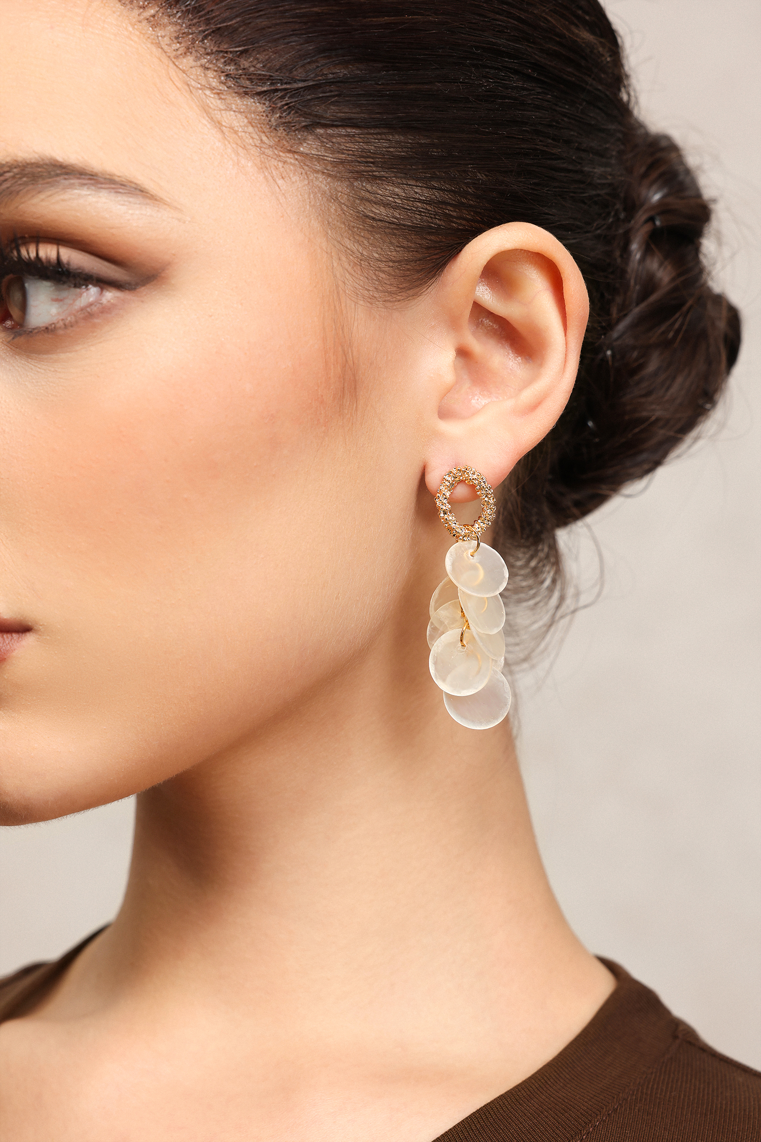 Gaia Wafer Tassels Earrings