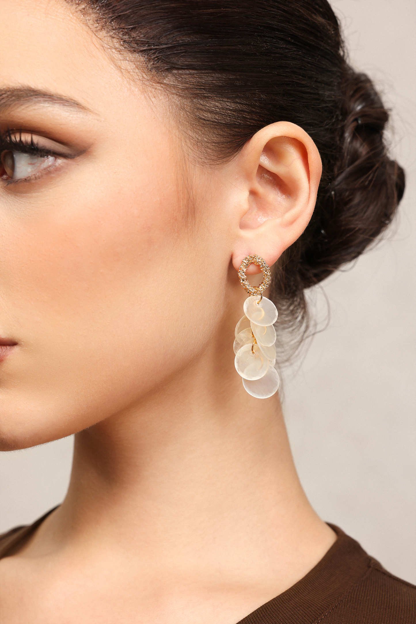 Gaia Wafer Tassels Earrings