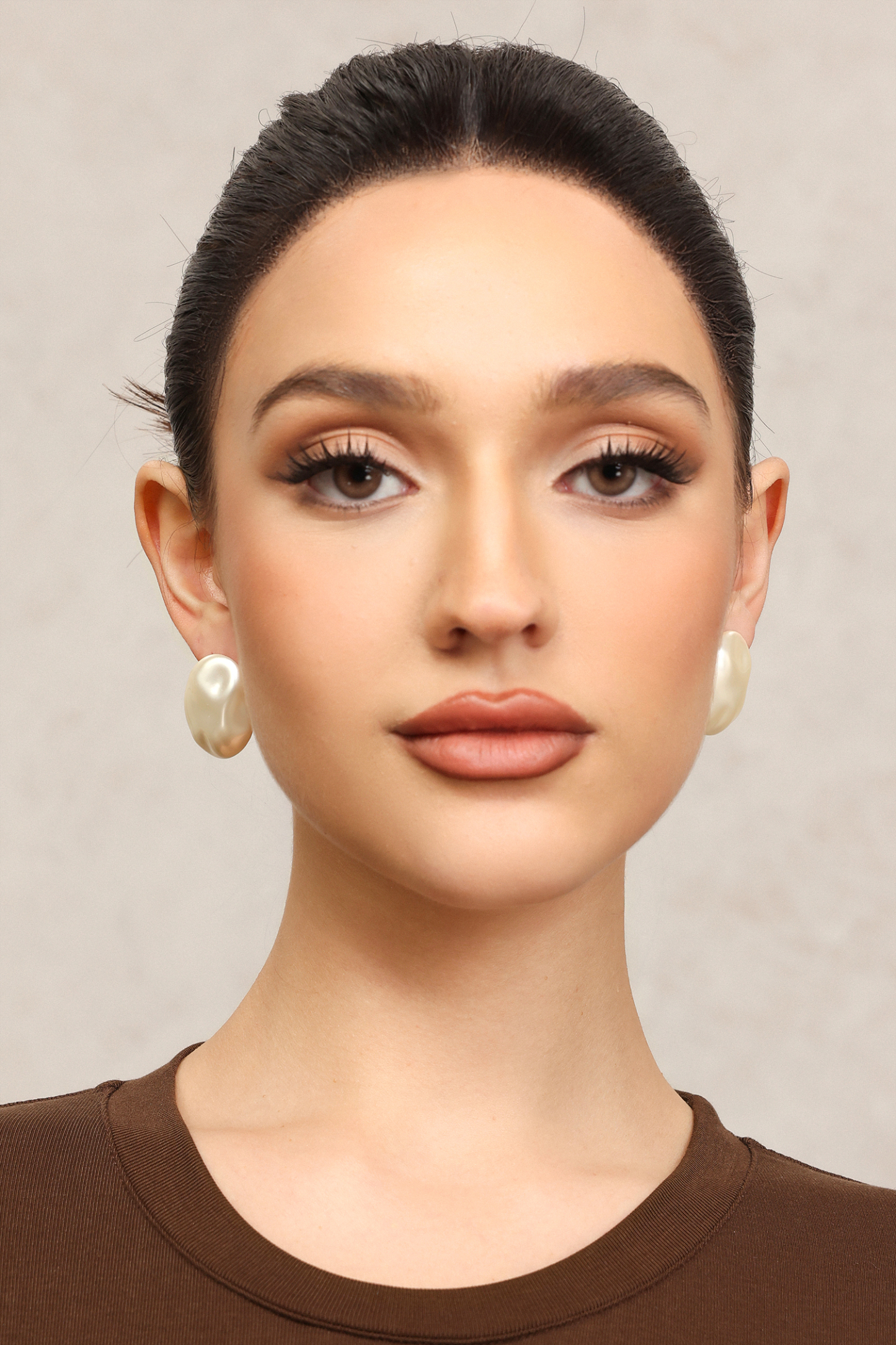 Rui Oval Hemispherical Irregular Earrings