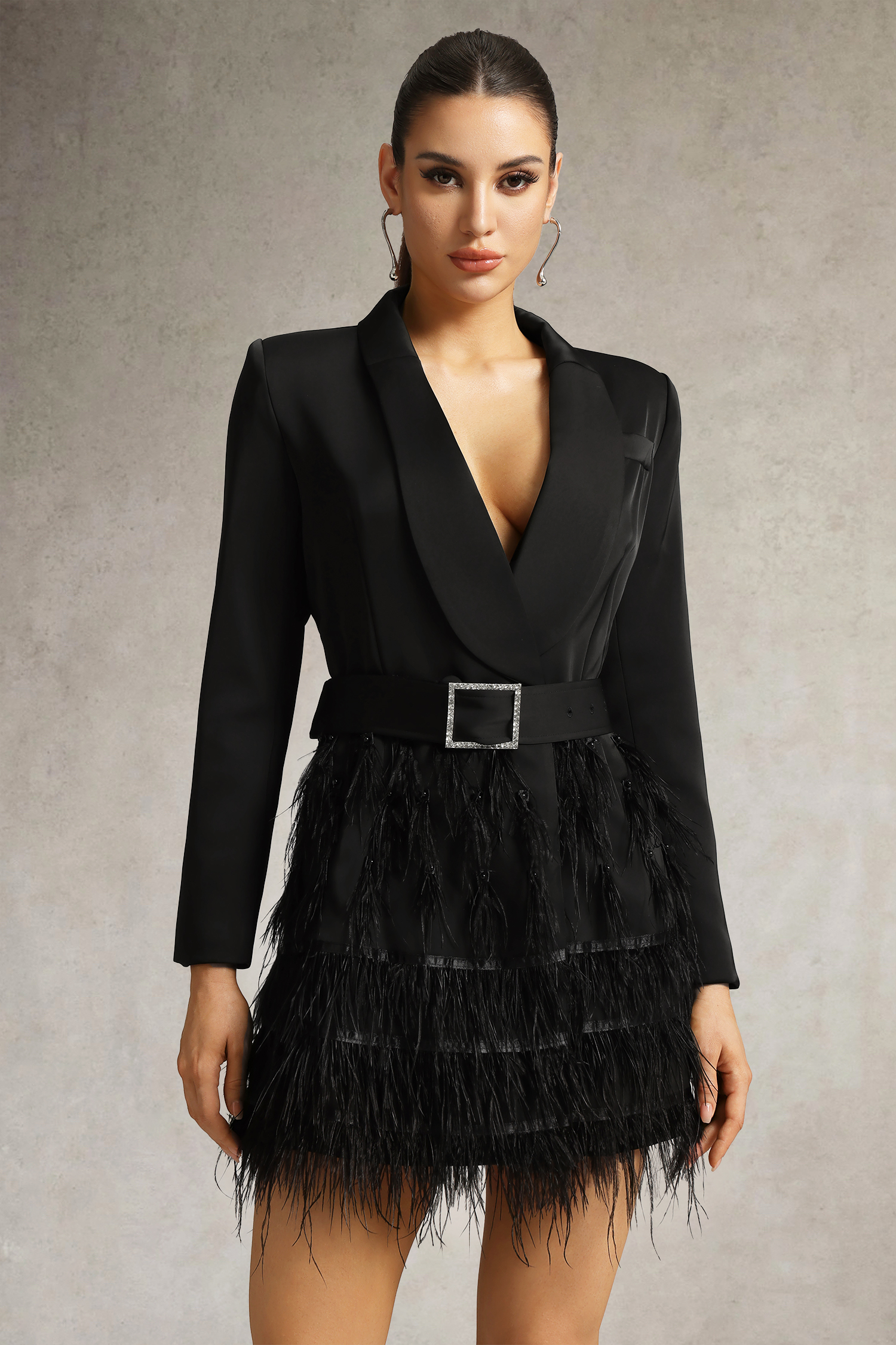 Gemma Feather Blazer Mini Dress