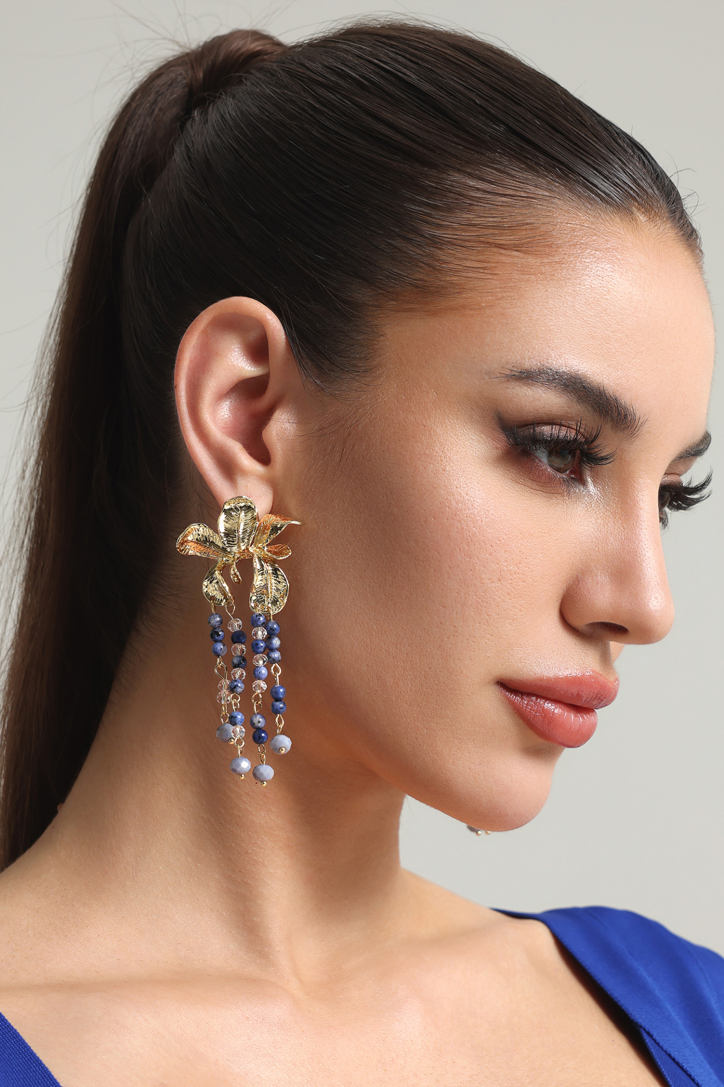 Eamon Flower   Bead Stringing Tassels Earrings