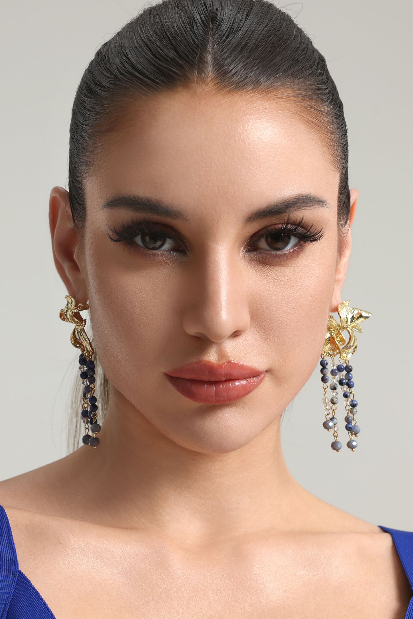 Eamon Flower   Bead Stringing Tassels Earrings