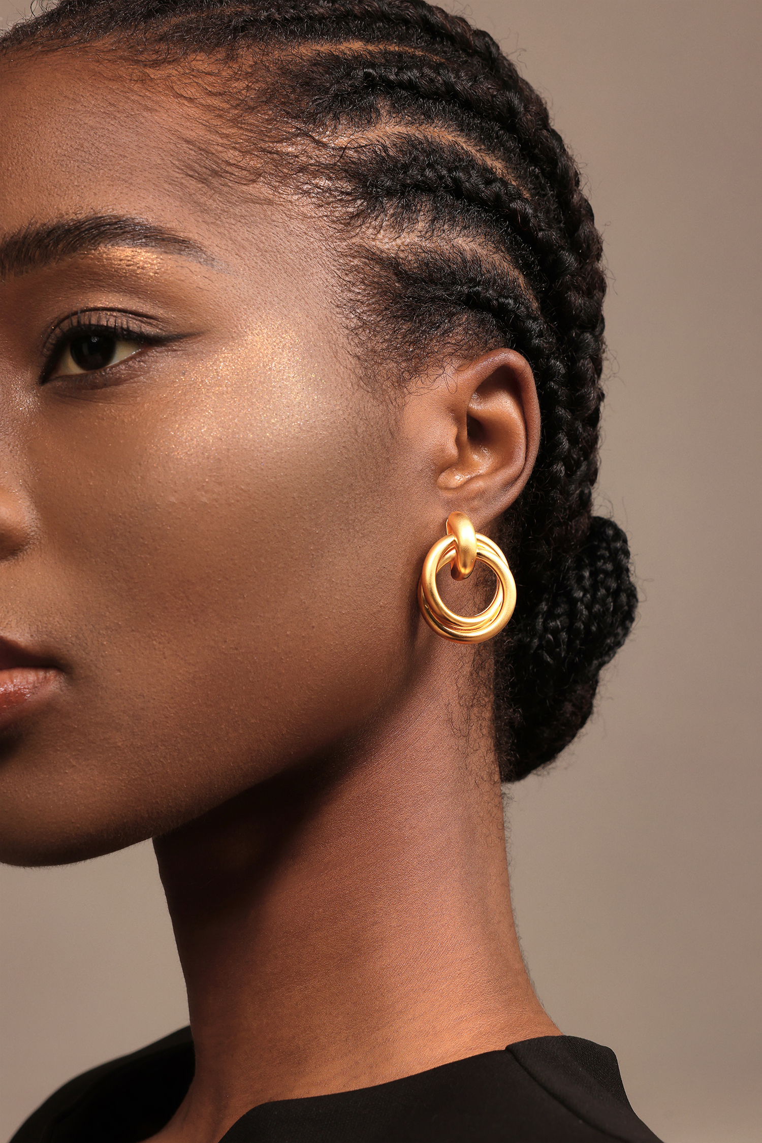 Terila Metal Circle Earrings