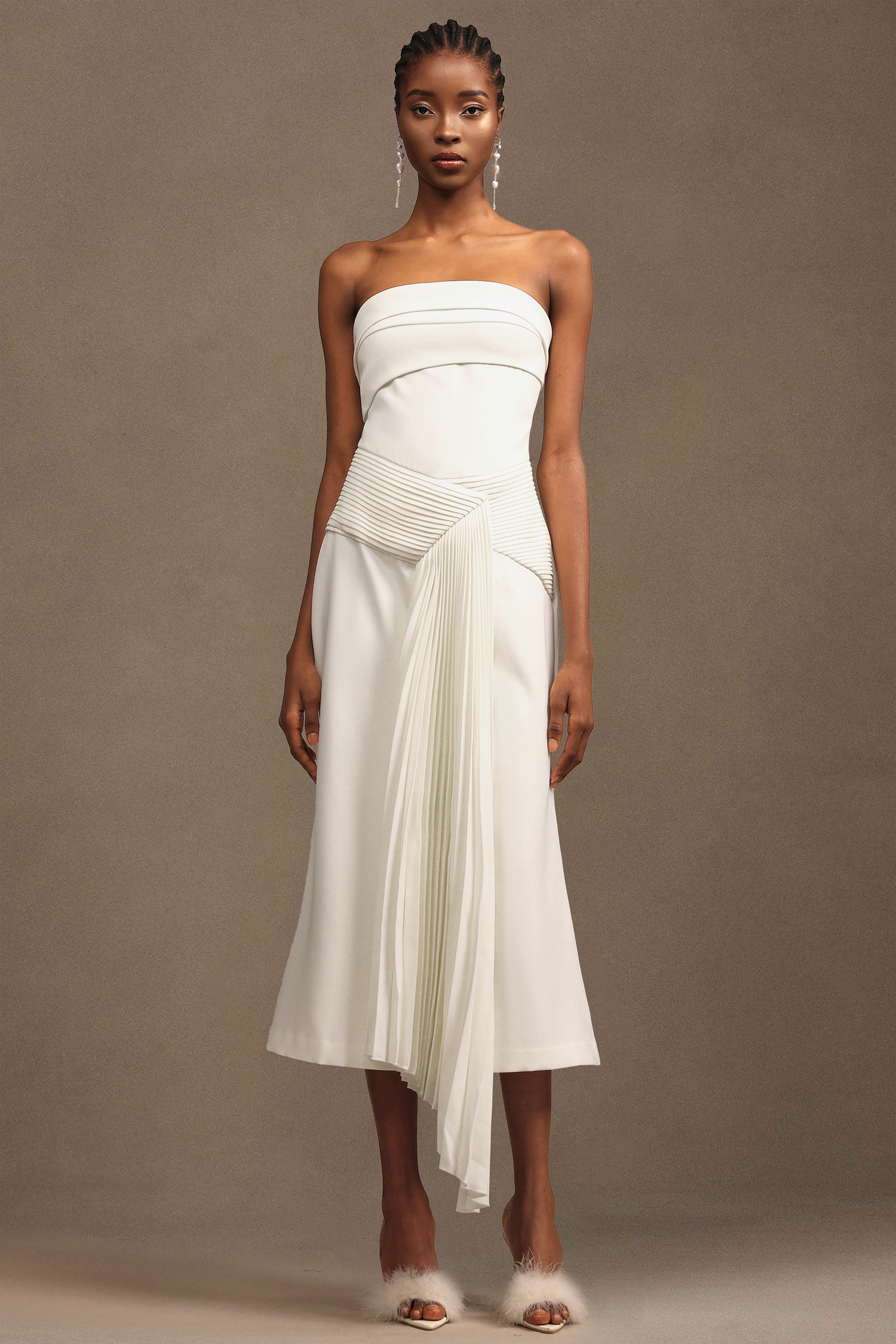 Trese Sleevess Fold Maxi Dress – Bellabarnett