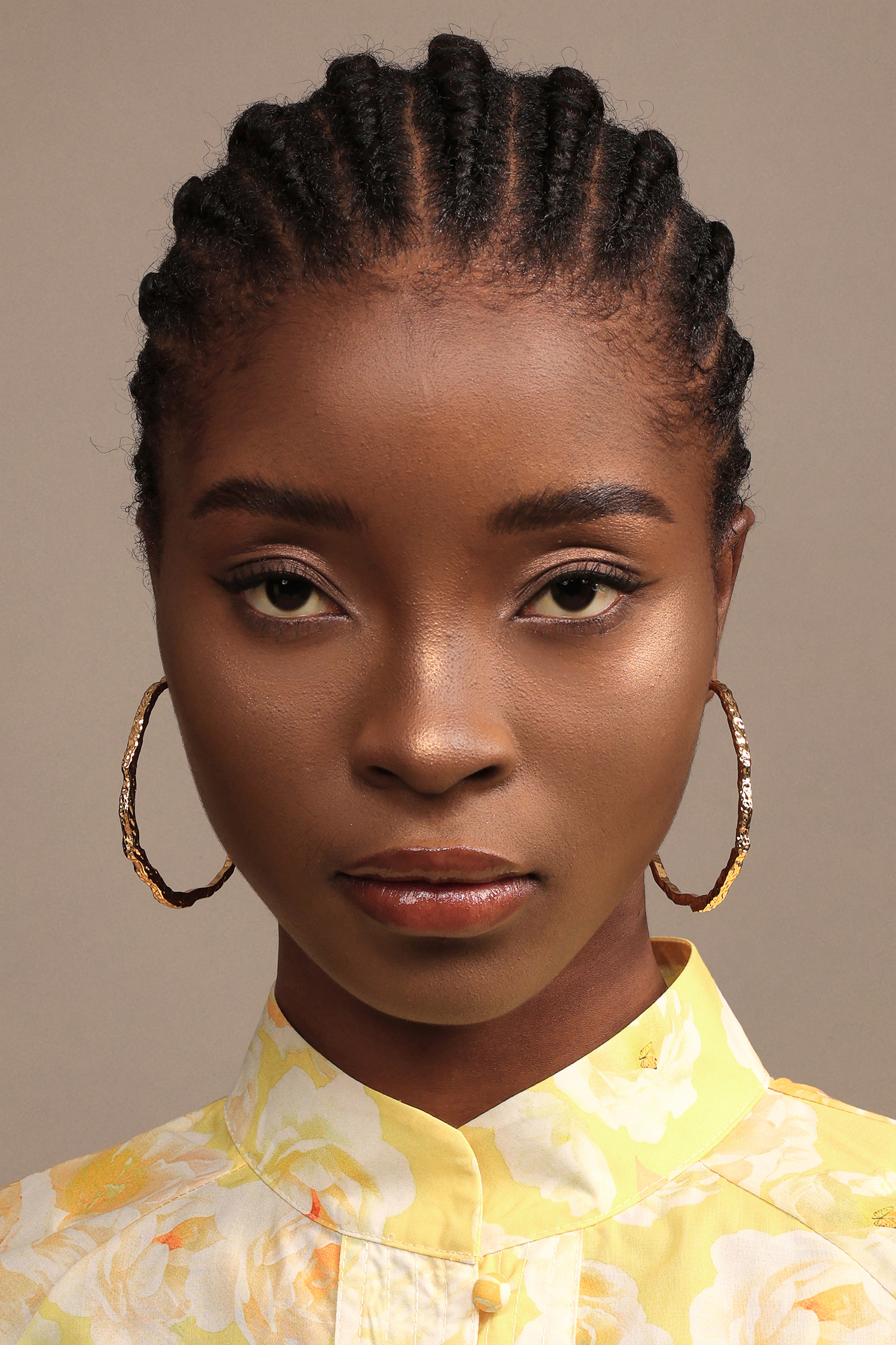 Lakira Metal Bump Texture Maxi Earrings