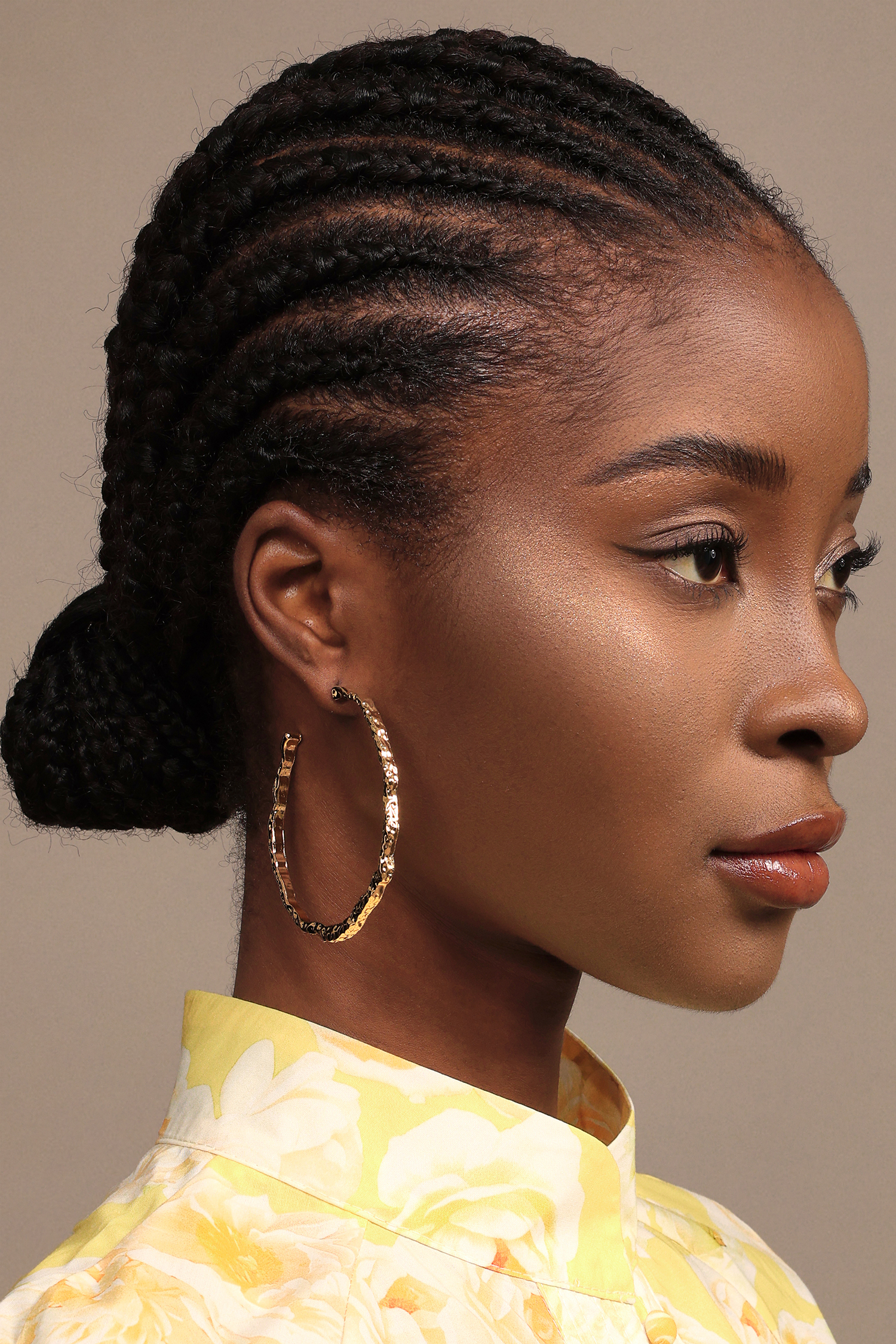 Lakira Metal Bump Texture Maxi Earrings