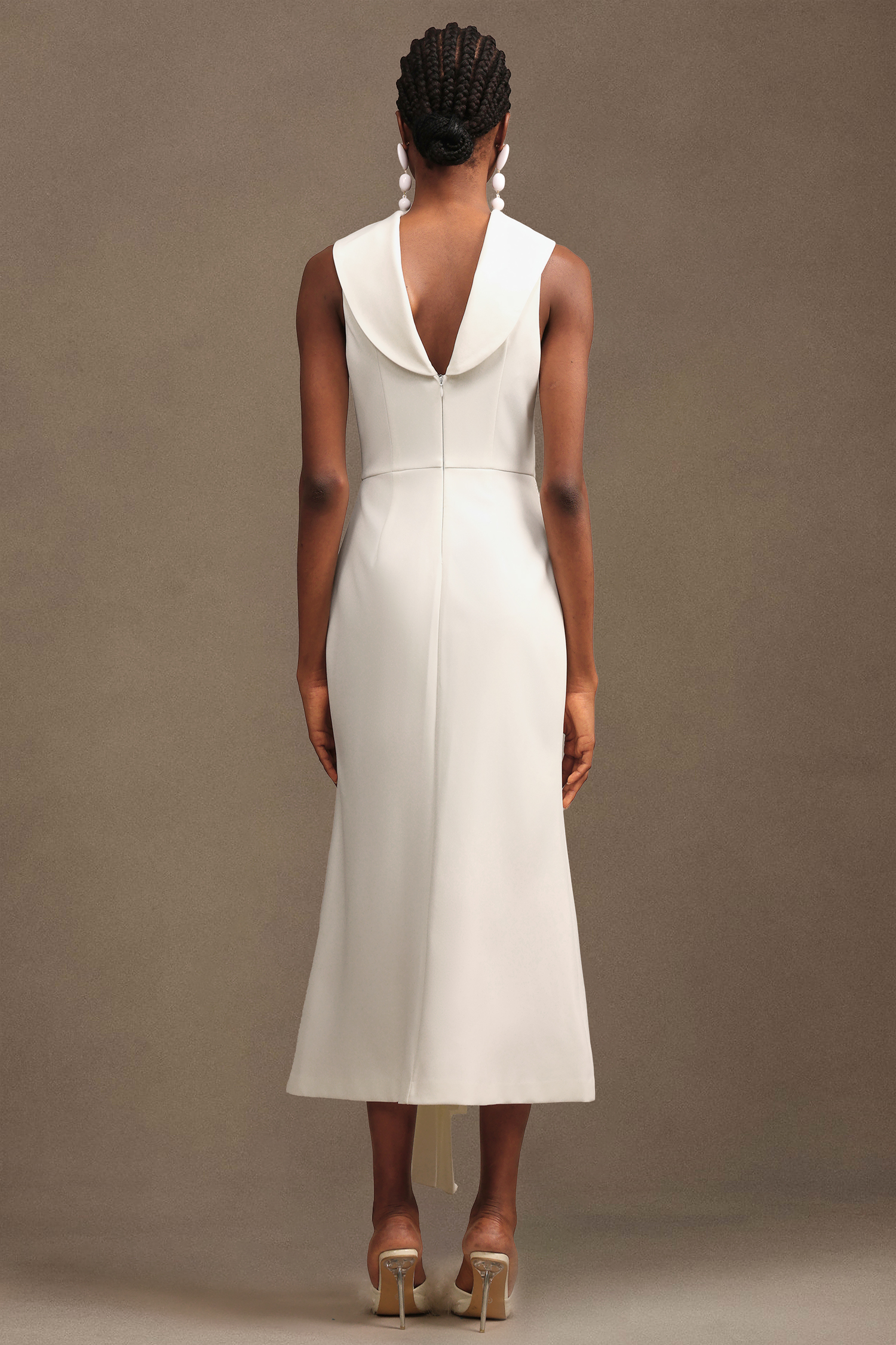 Jozie Sleevess Fold Fish Tail Maxi Dress