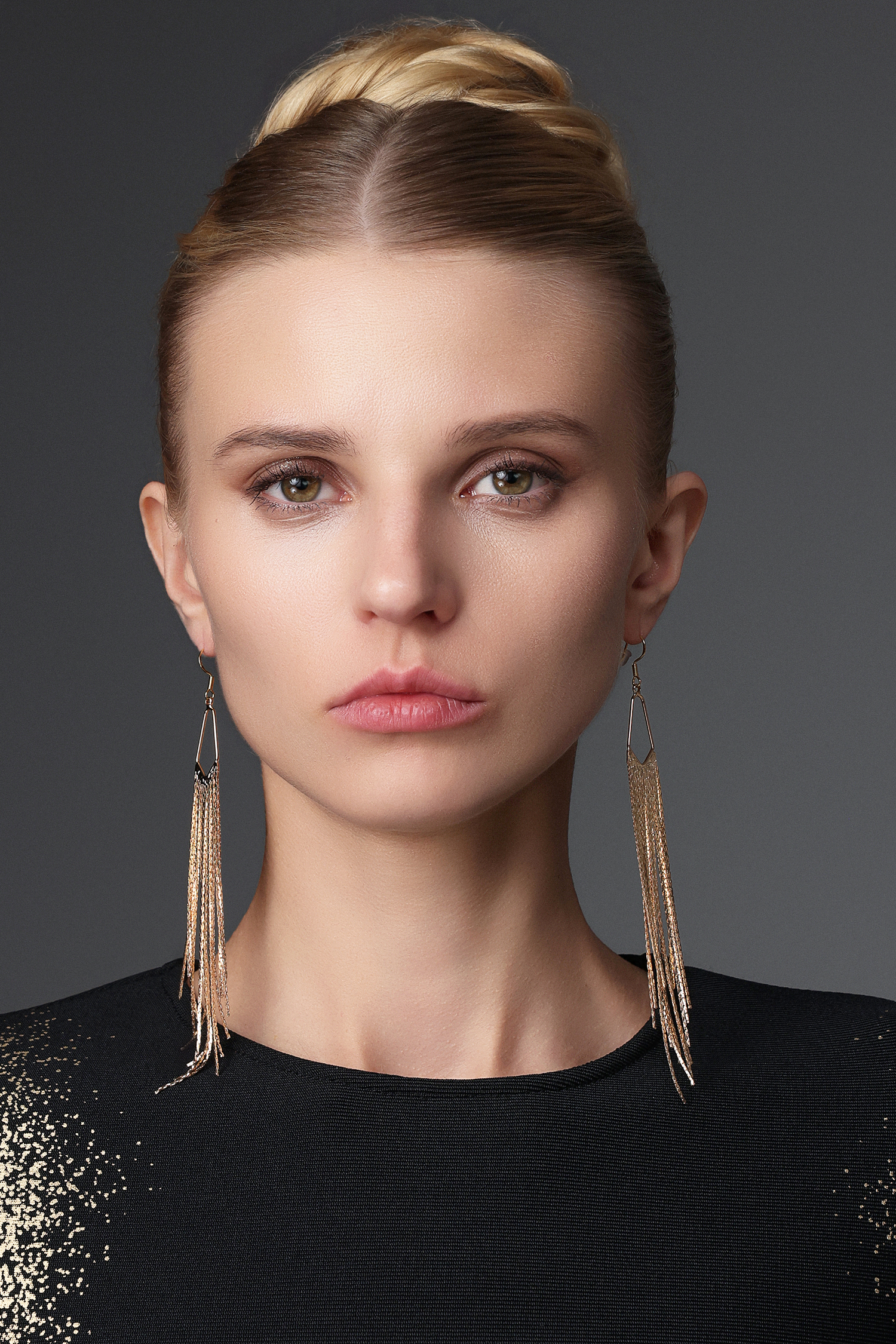 Siara Geometry Tassels Earrings