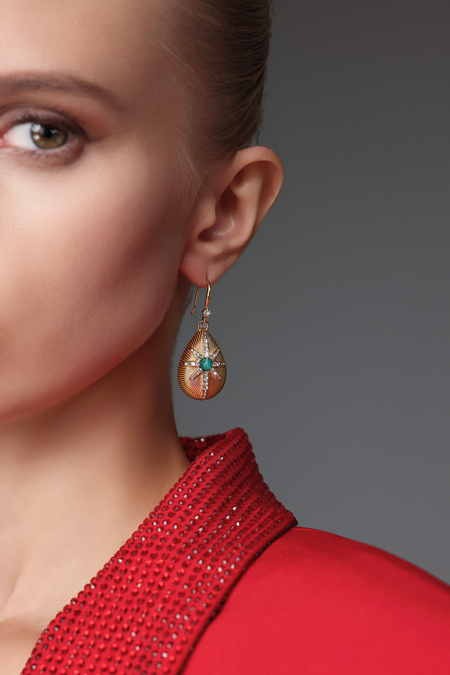 Samala Diamond Droplet Metal Earrings