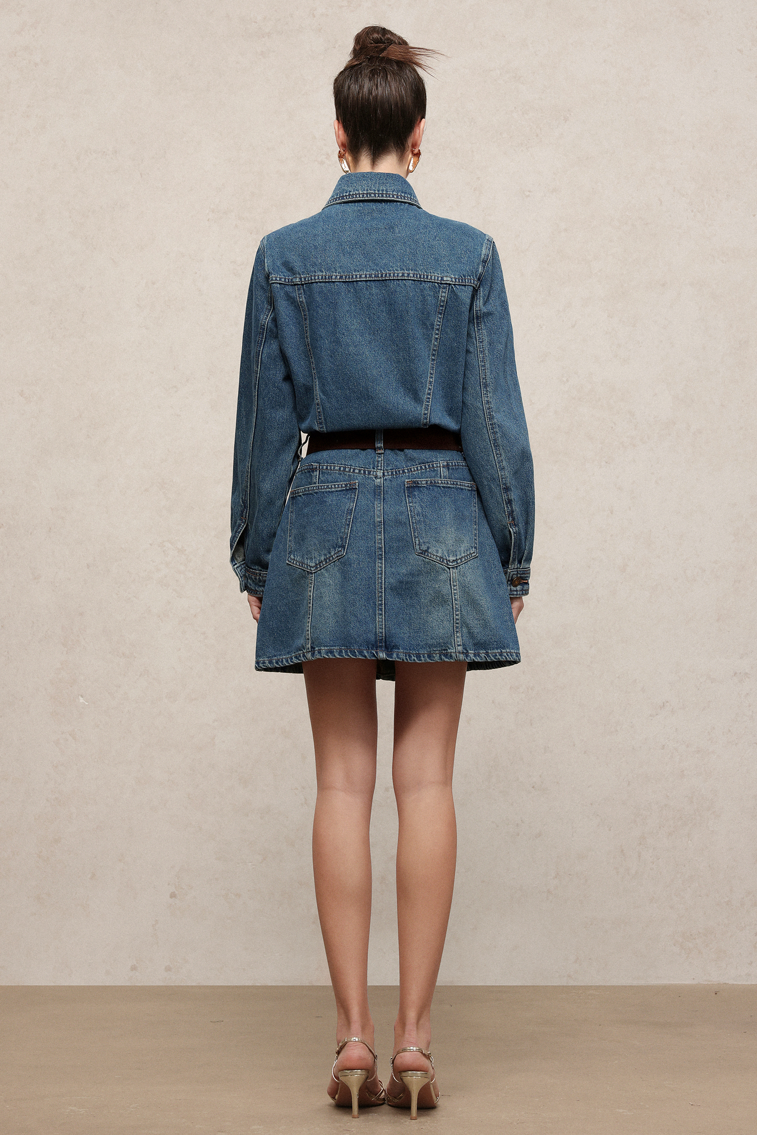 Diana Chic Long Sleeve Denim Mini Dress