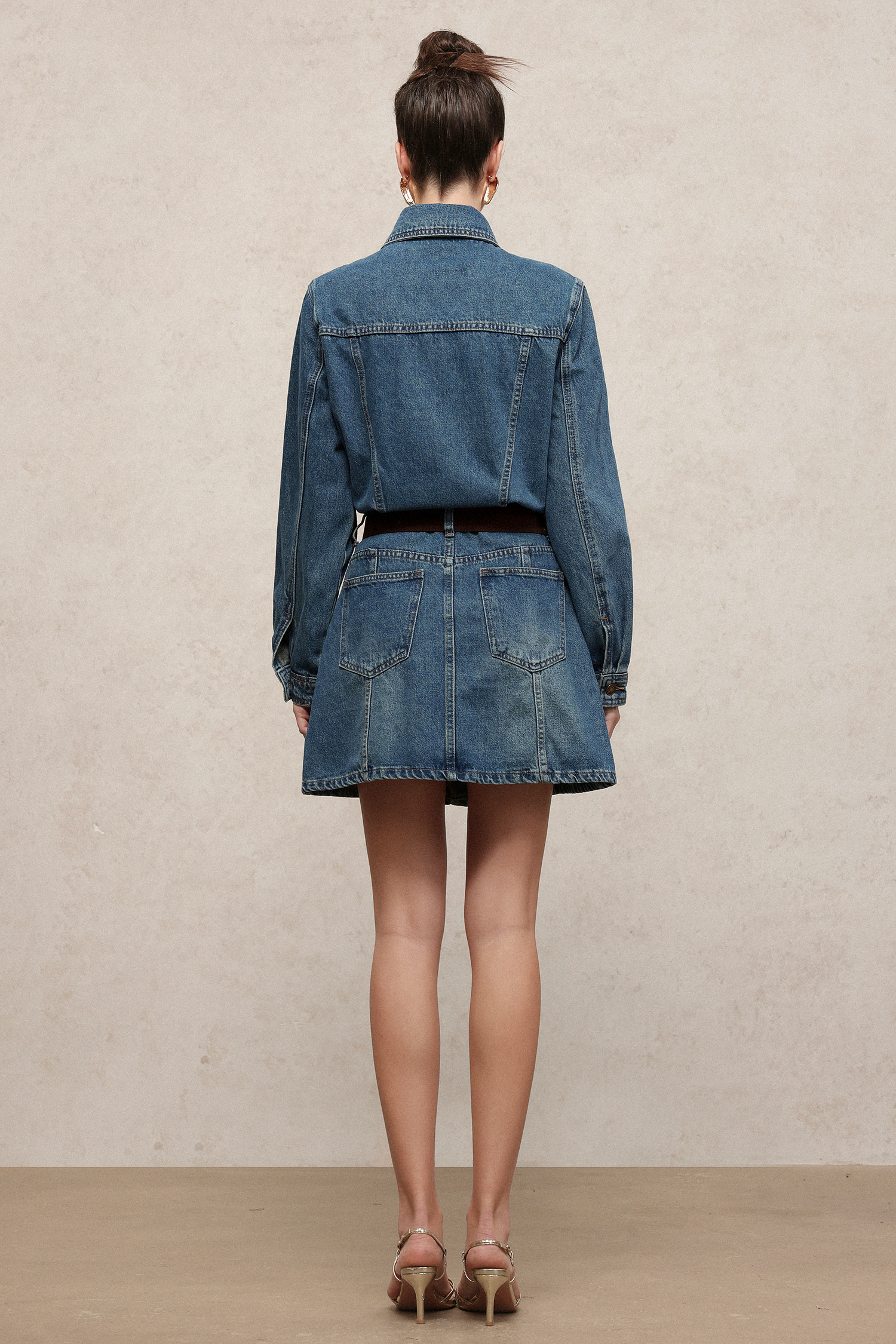 Diana Chic Long Sleeve Denim Mini Dress