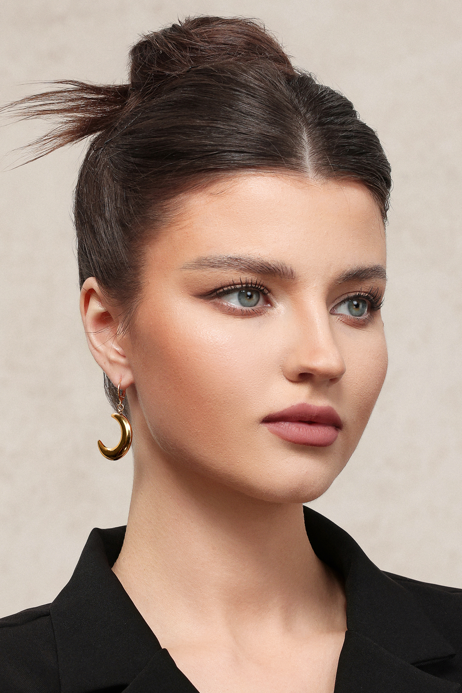 Naja Geometry Moon Sun Earrings