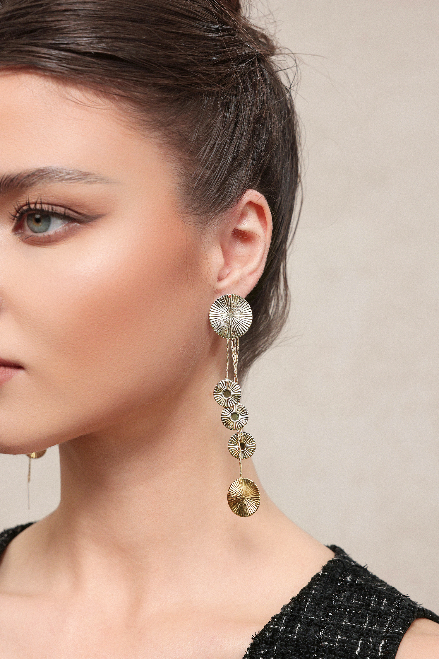 Zalea Circle Tassels Earrings