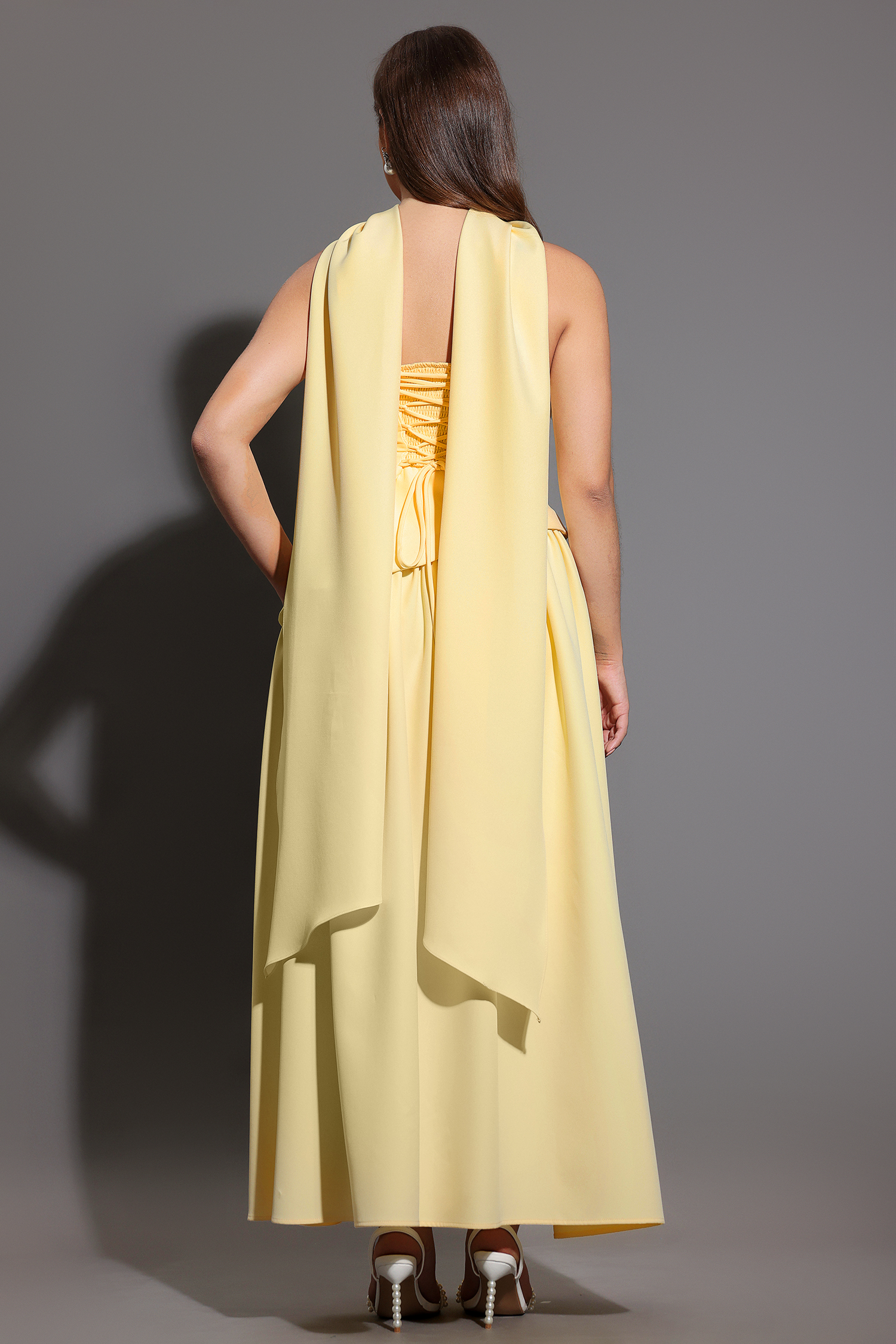 Dasia Sleeveless Ribbon Maxi Dress