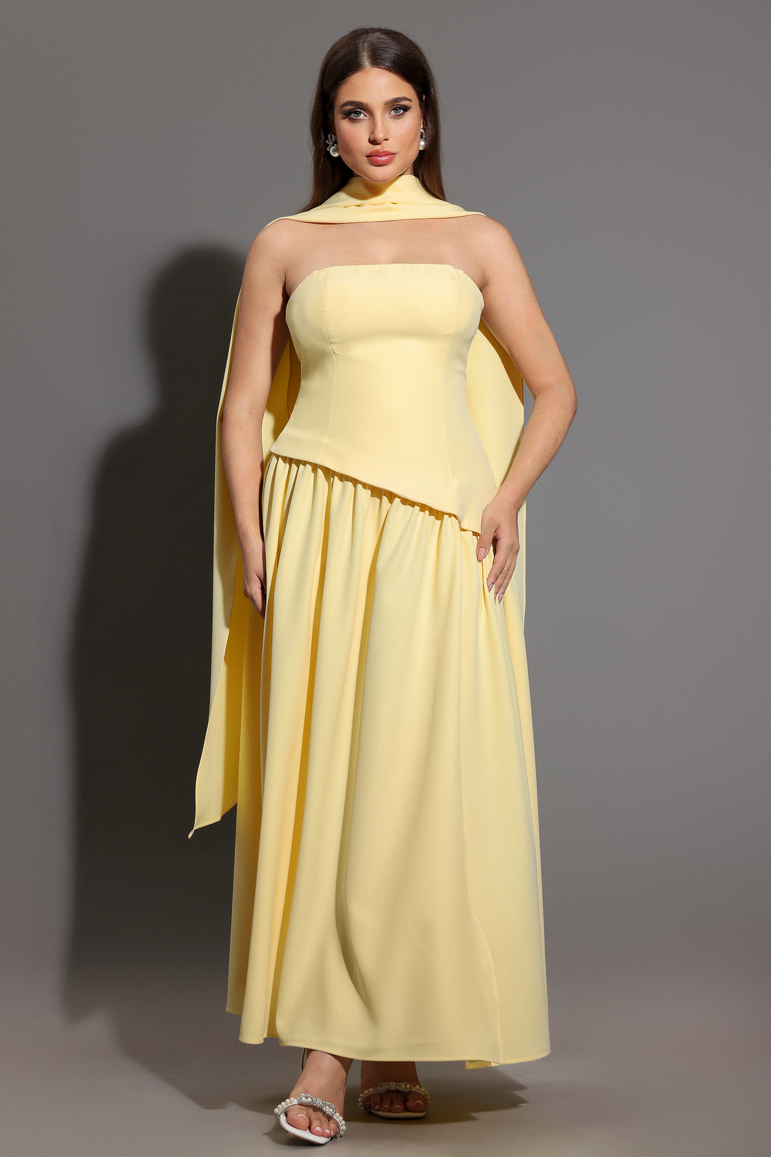 0730 Mota Romantic Contour Halter V Neck Rhinestone Bandage Maxi Dress
