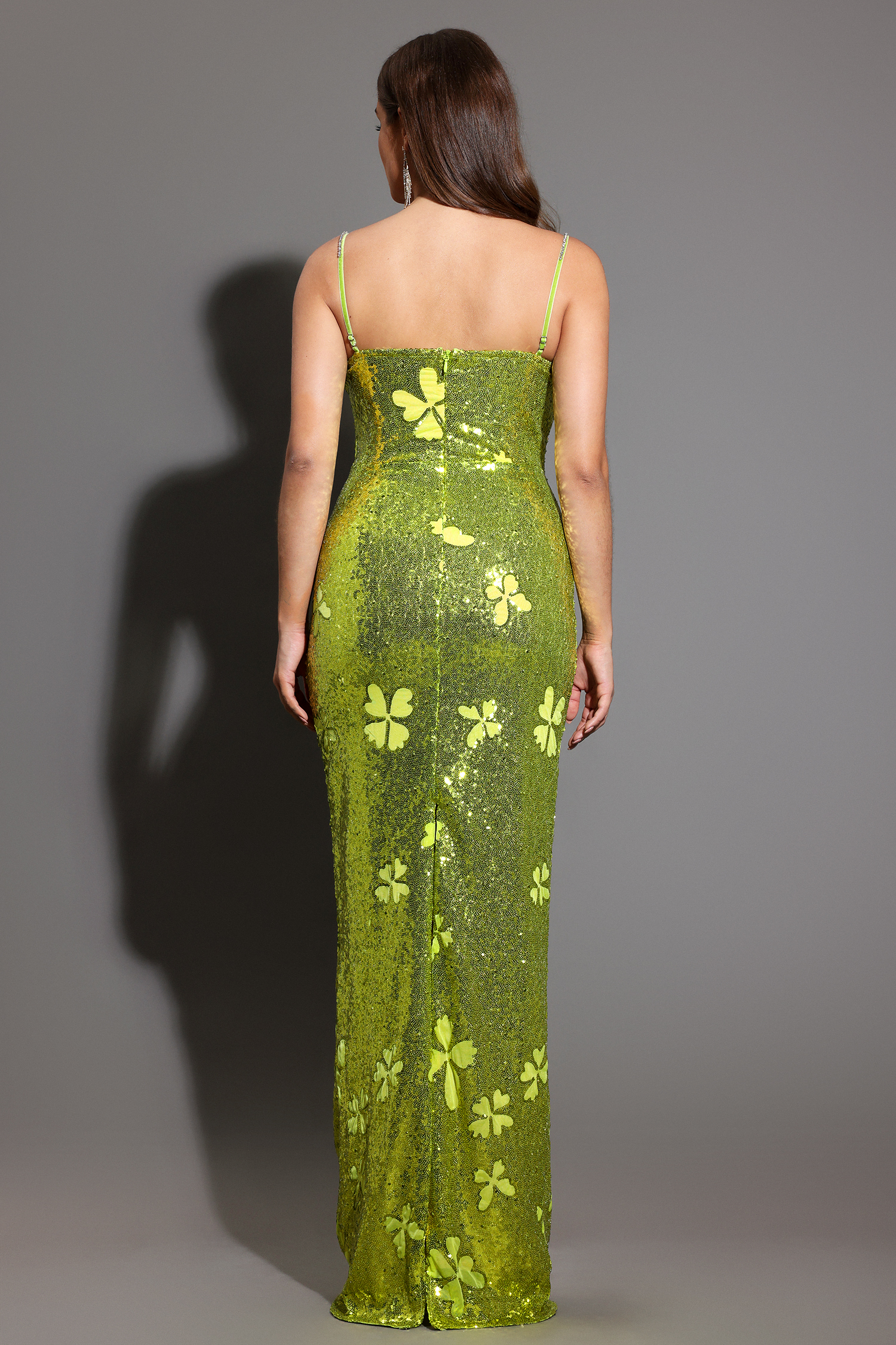 Raisin Sleeveless Diamond Sequin Maxi Dress