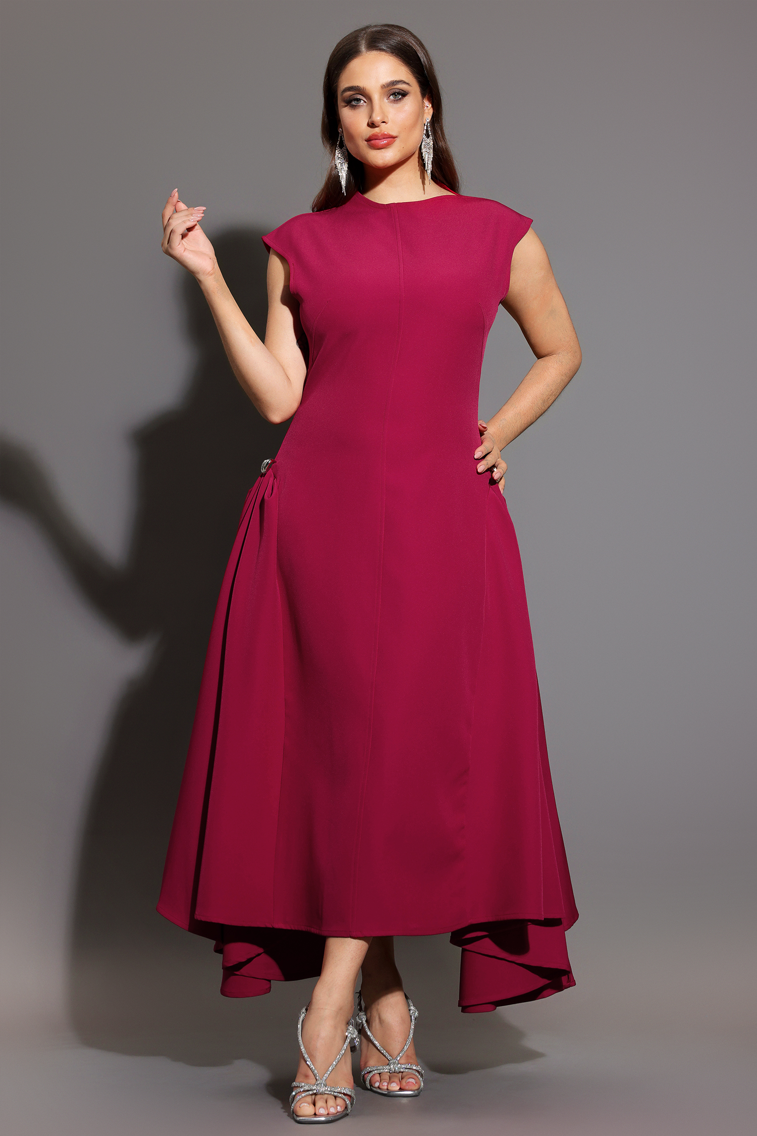 Paca Choker Sleeveless RosePink Maxi Dress