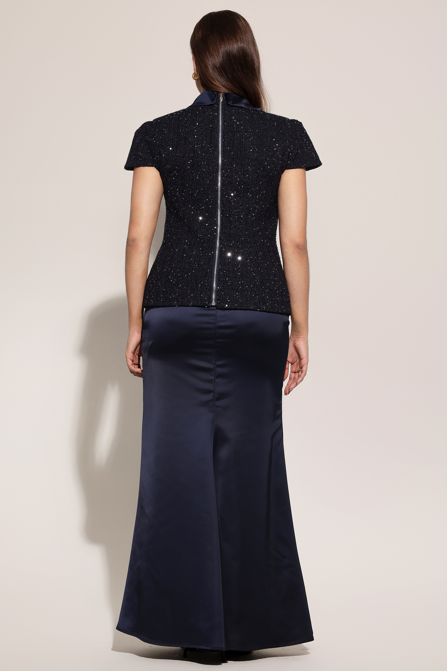 Isabeau Short Sleeve Round Neck Maxi Two-Piece Set