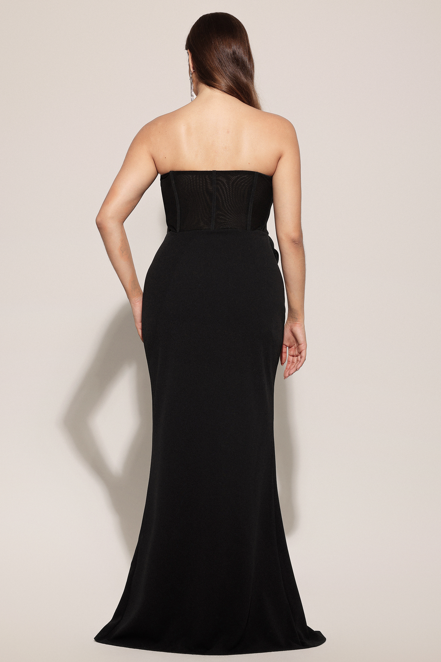 Stretchy Sleeveless Flowers Slit Bandage Maxi Dress