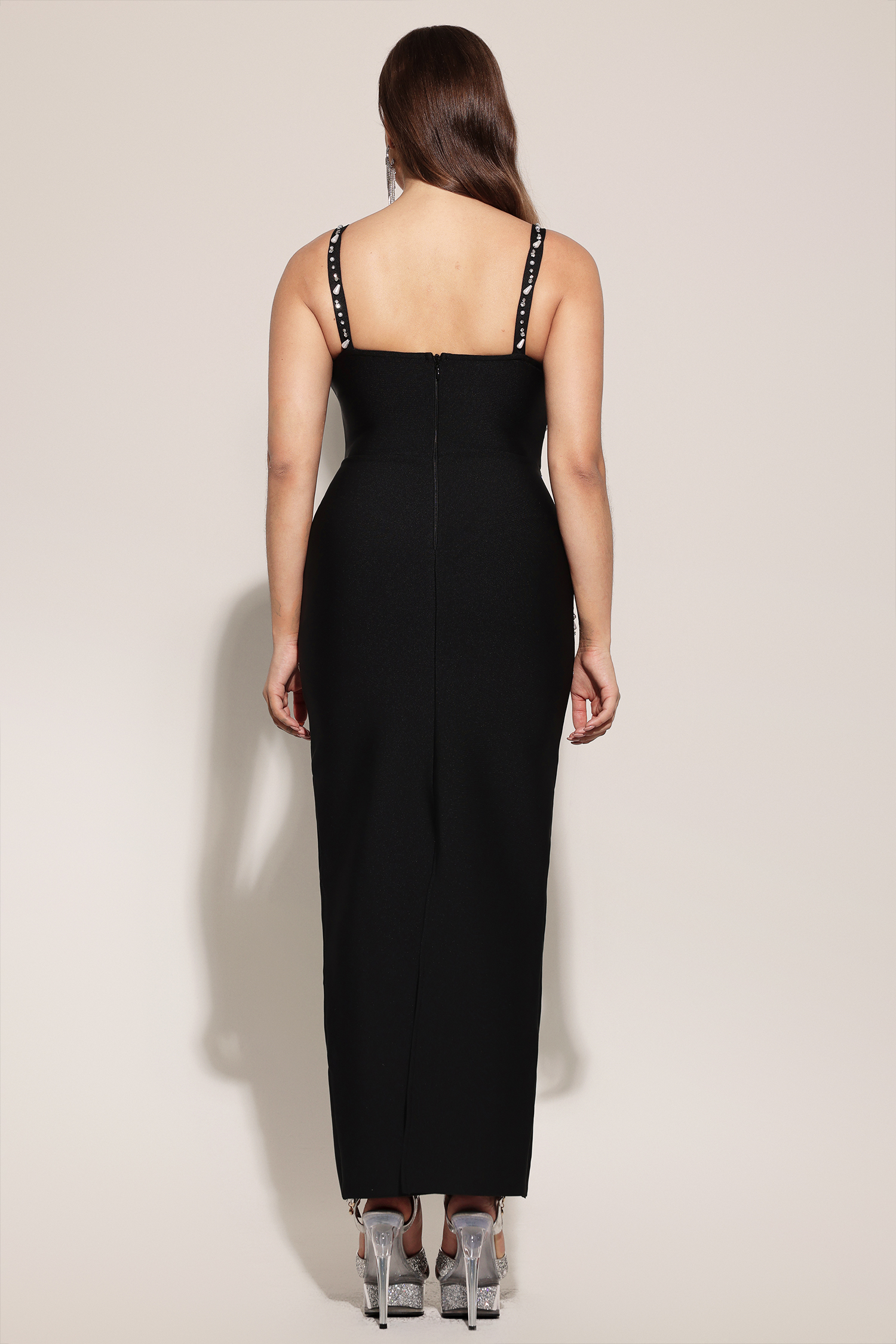 Juyce Sleeveless Diamond Bandage Maxi Dress