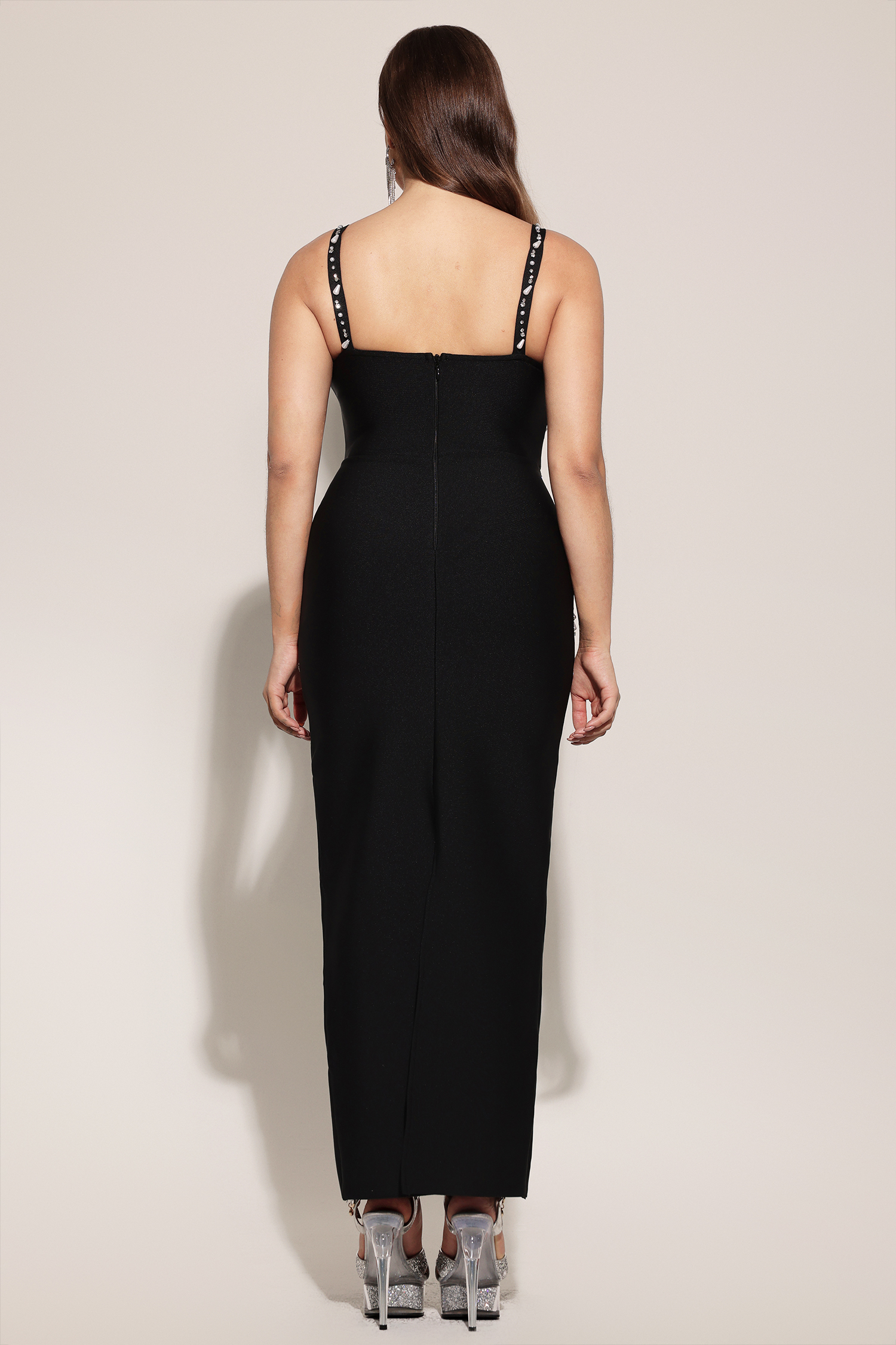 Juyce Sleeveless Diamond Bandage Maxi Dress