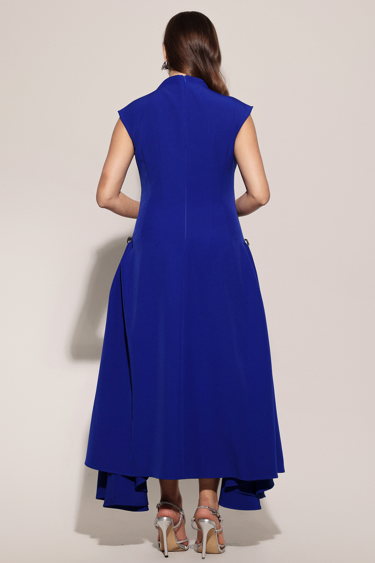 Paca Choker Sleeveless BlueMaxi Dress