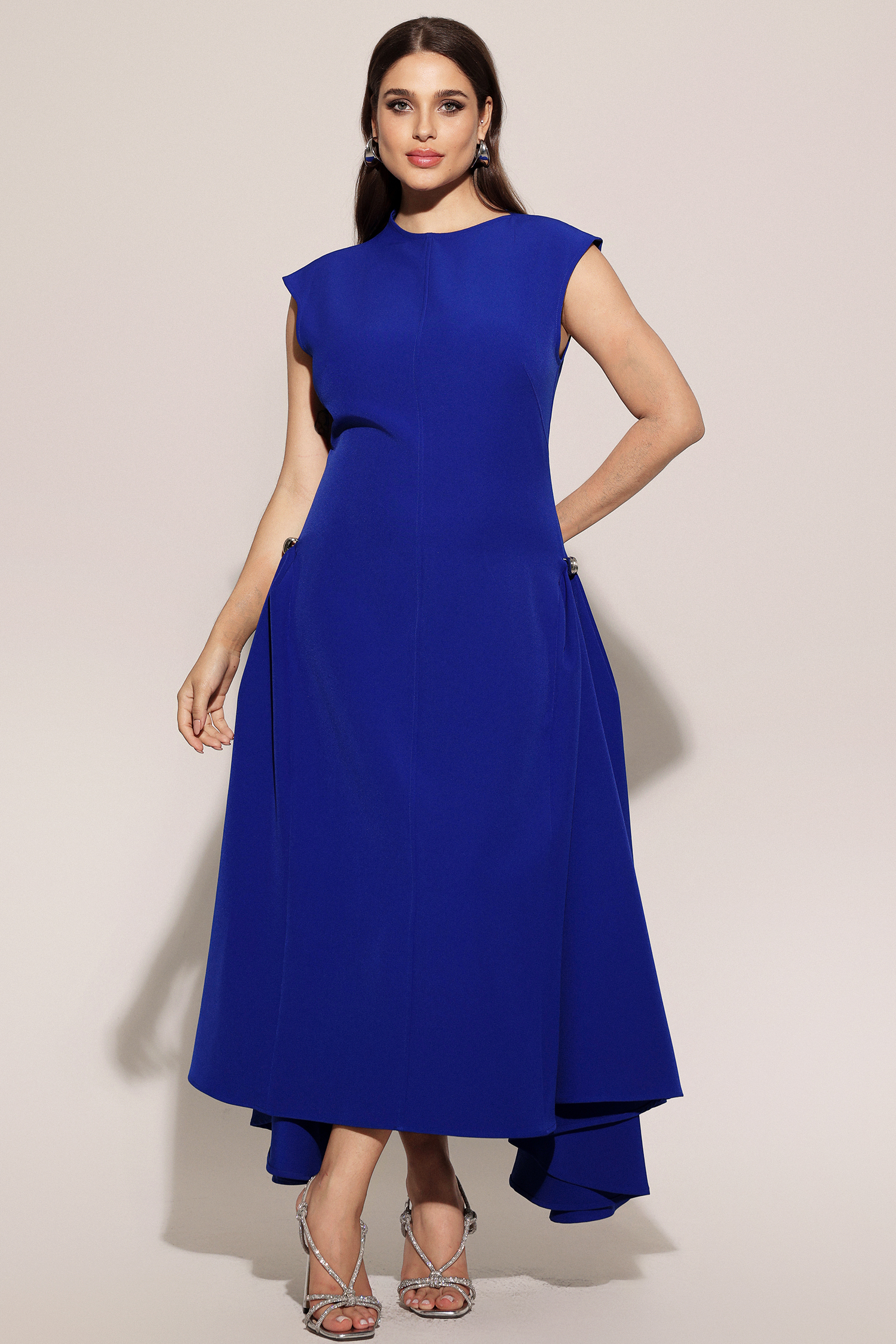 Paca Choker Sleeveless BlueMaxi Dress