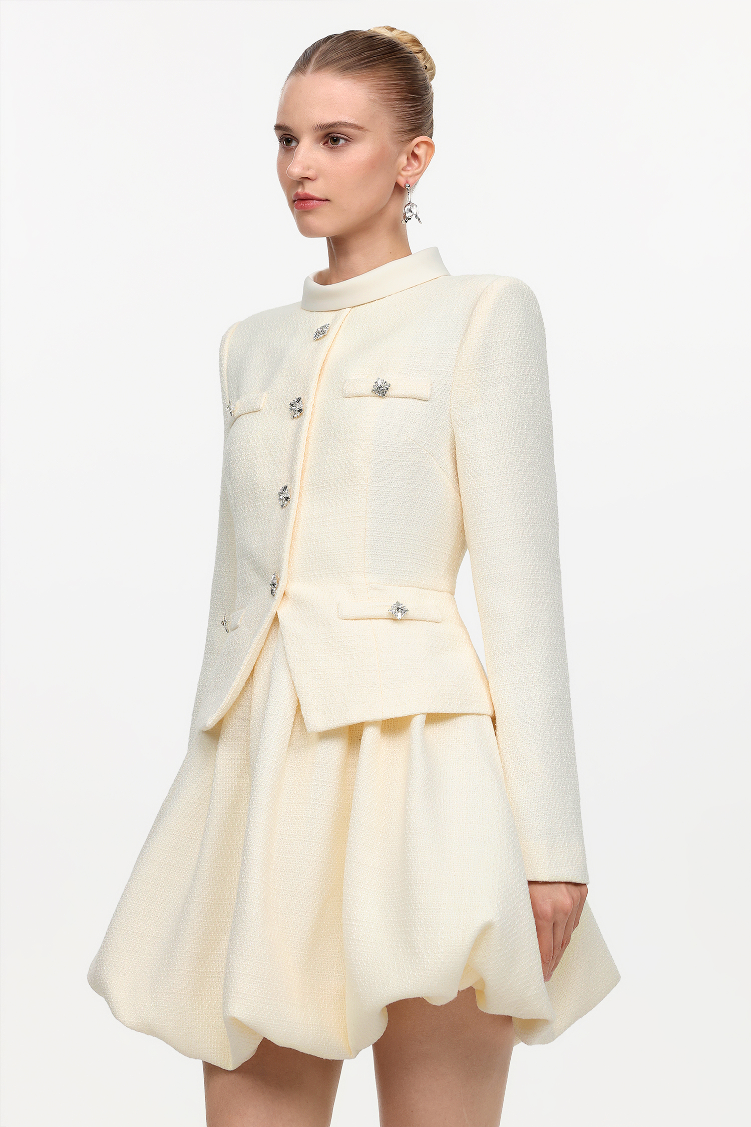 Wagani Classic Tailored Long Sleeve Woven Mini Dress