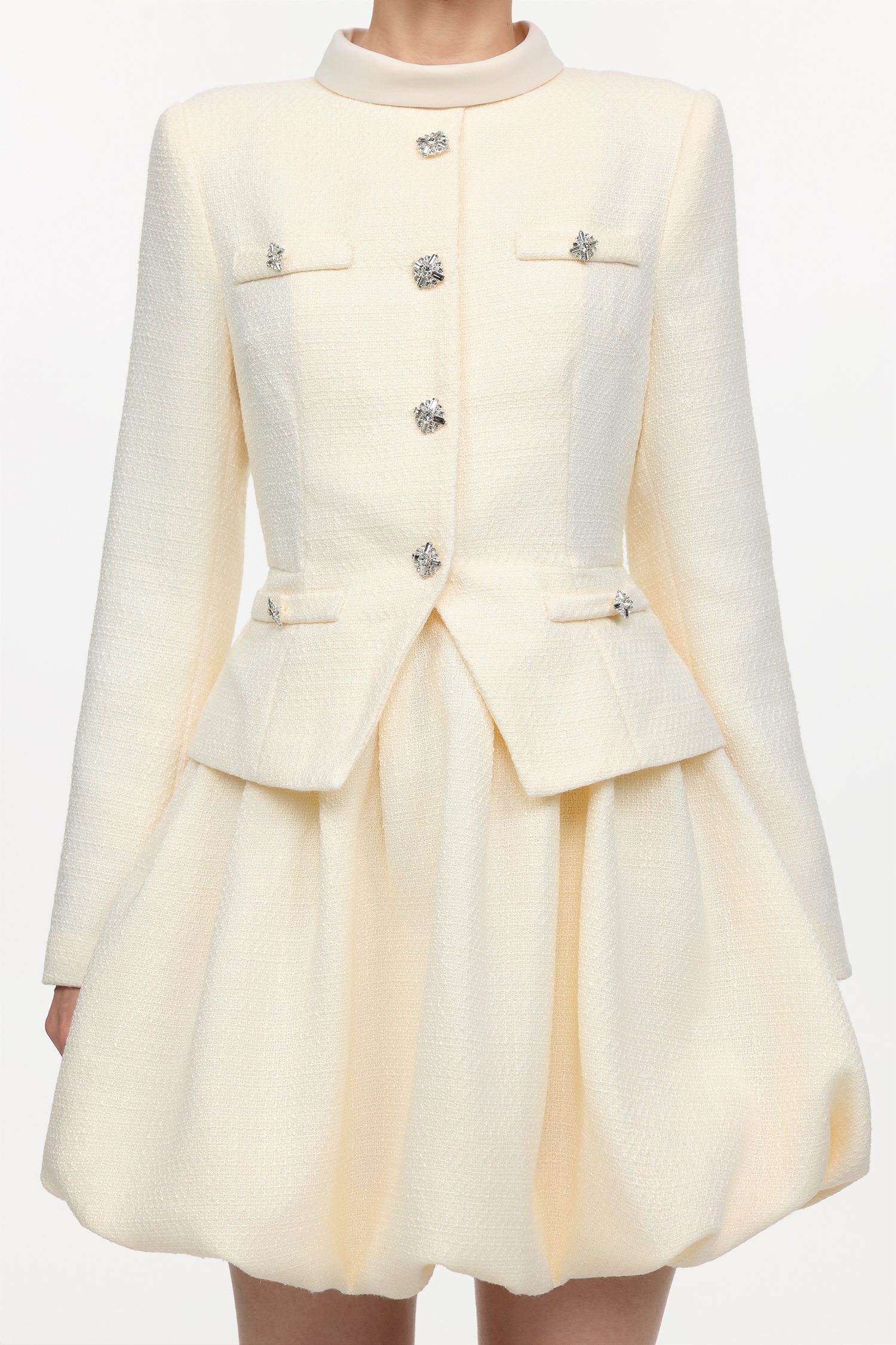 Wagani Classic Tailored Long Sleeve Woven Mini Dress
