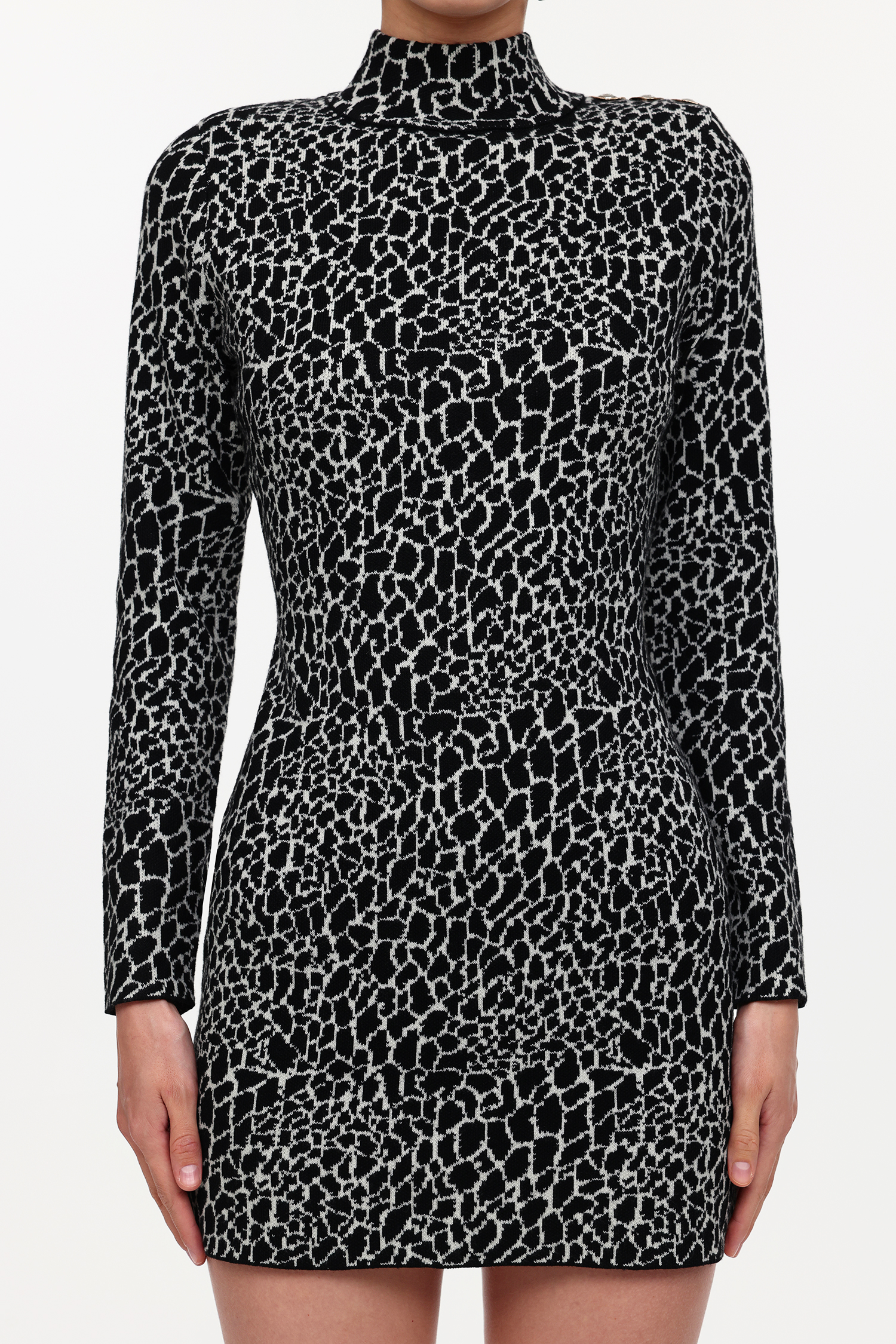 Ierra Chic Contour Long Sleeve Knit Mini Dress