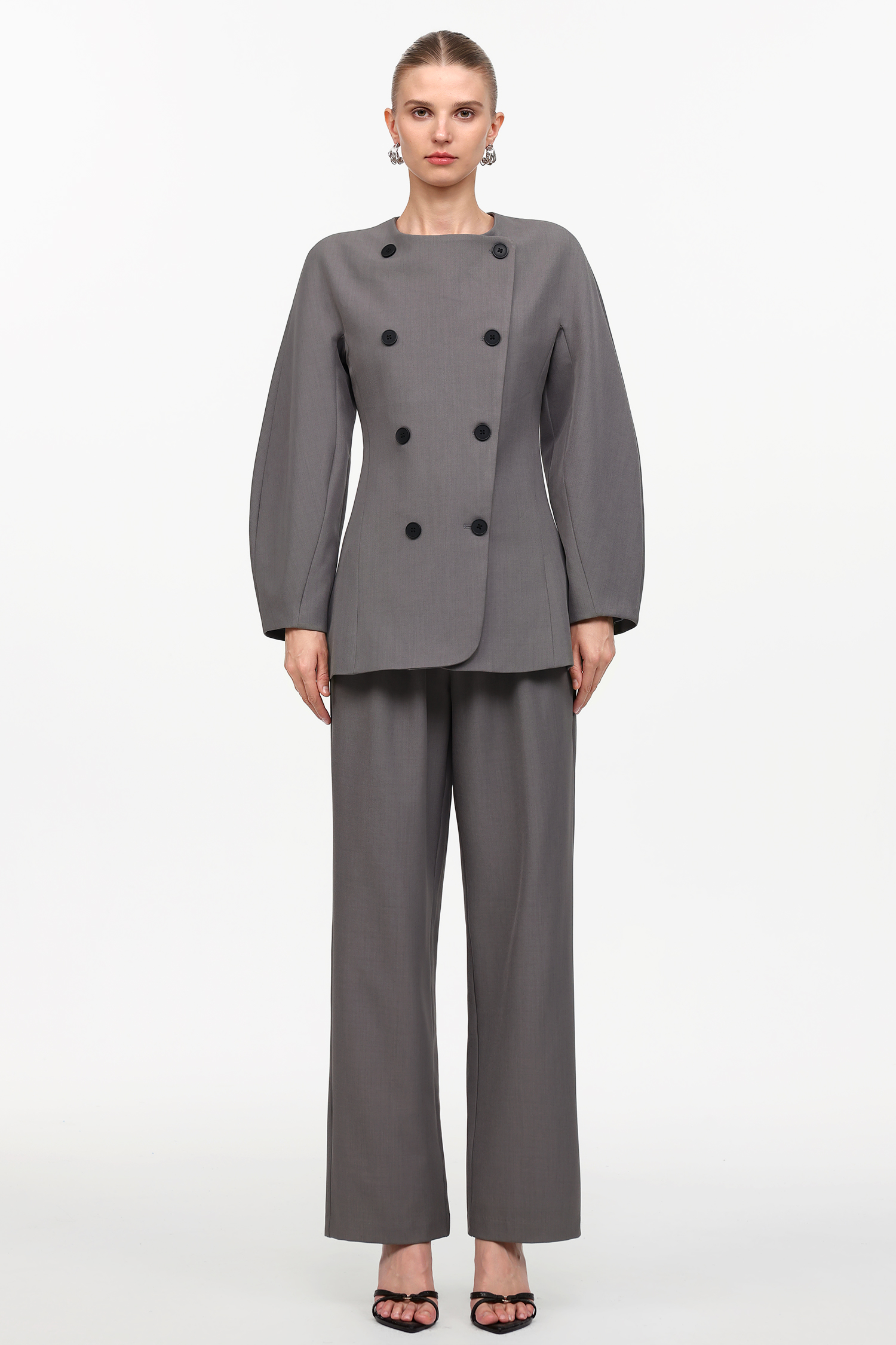 Scala Vintage Tailored Long Sleeve Woven Blazer And Pants Two