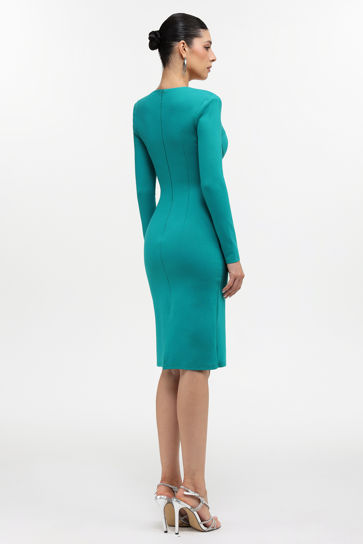 Vernes Classic Contour Long Sleeve Bandage Midi Dress